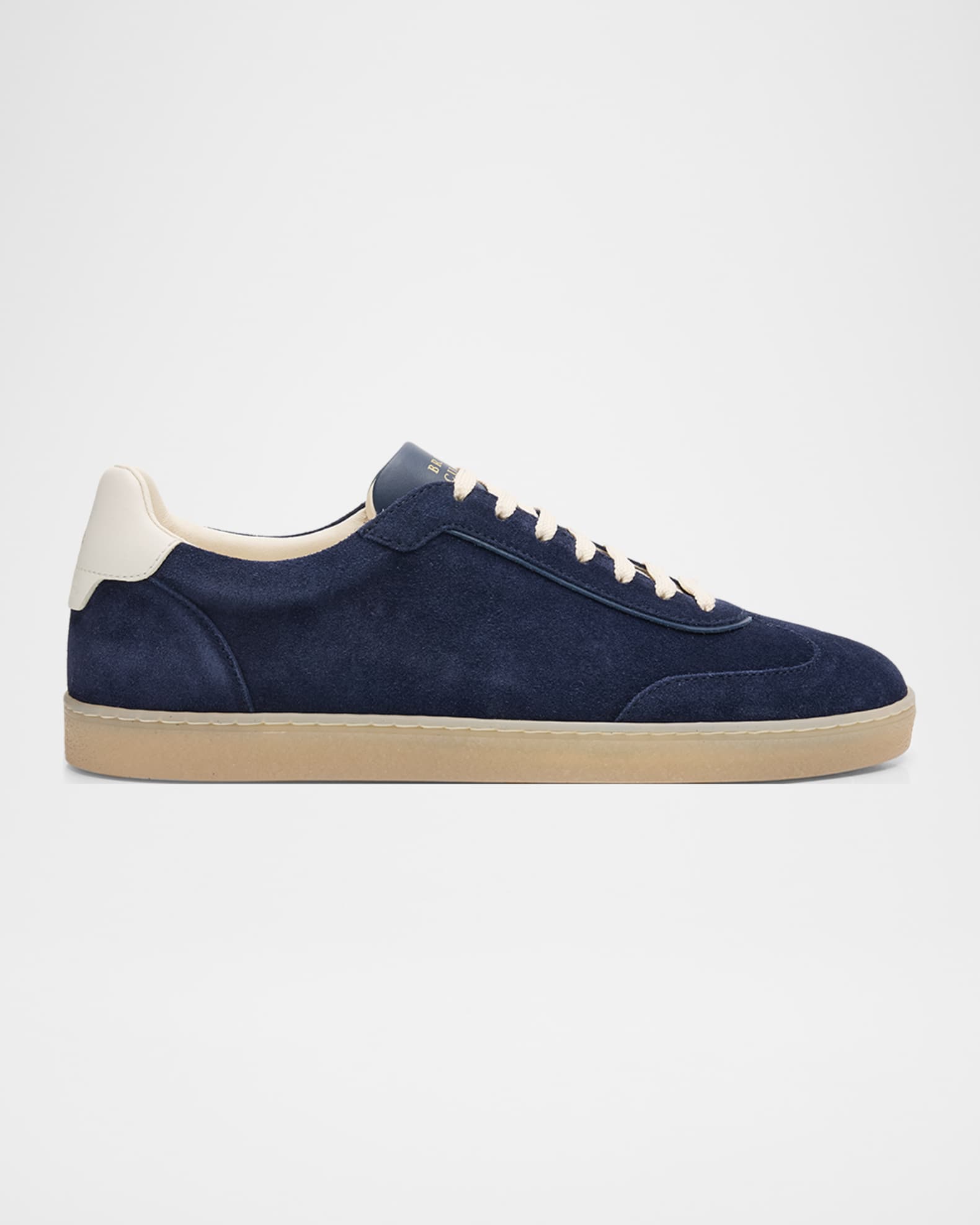 Brunello Cucinelli Men's Suede T-Toe Low-Top Sneakers | Neiman Marcus