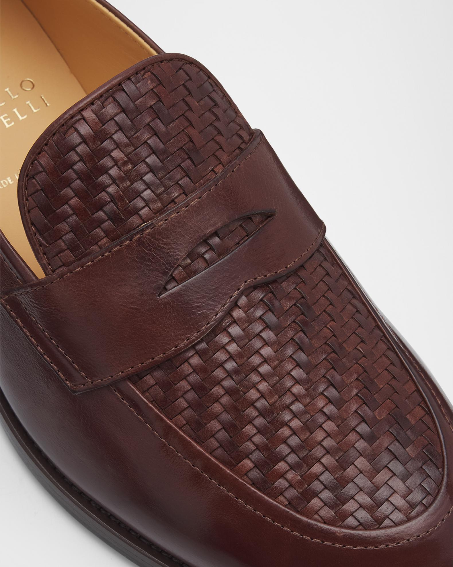 Brunello Cucinelli Brown Calfskin Slip-On Men\'s Loafers Brunello Cucinelli Men main image 2