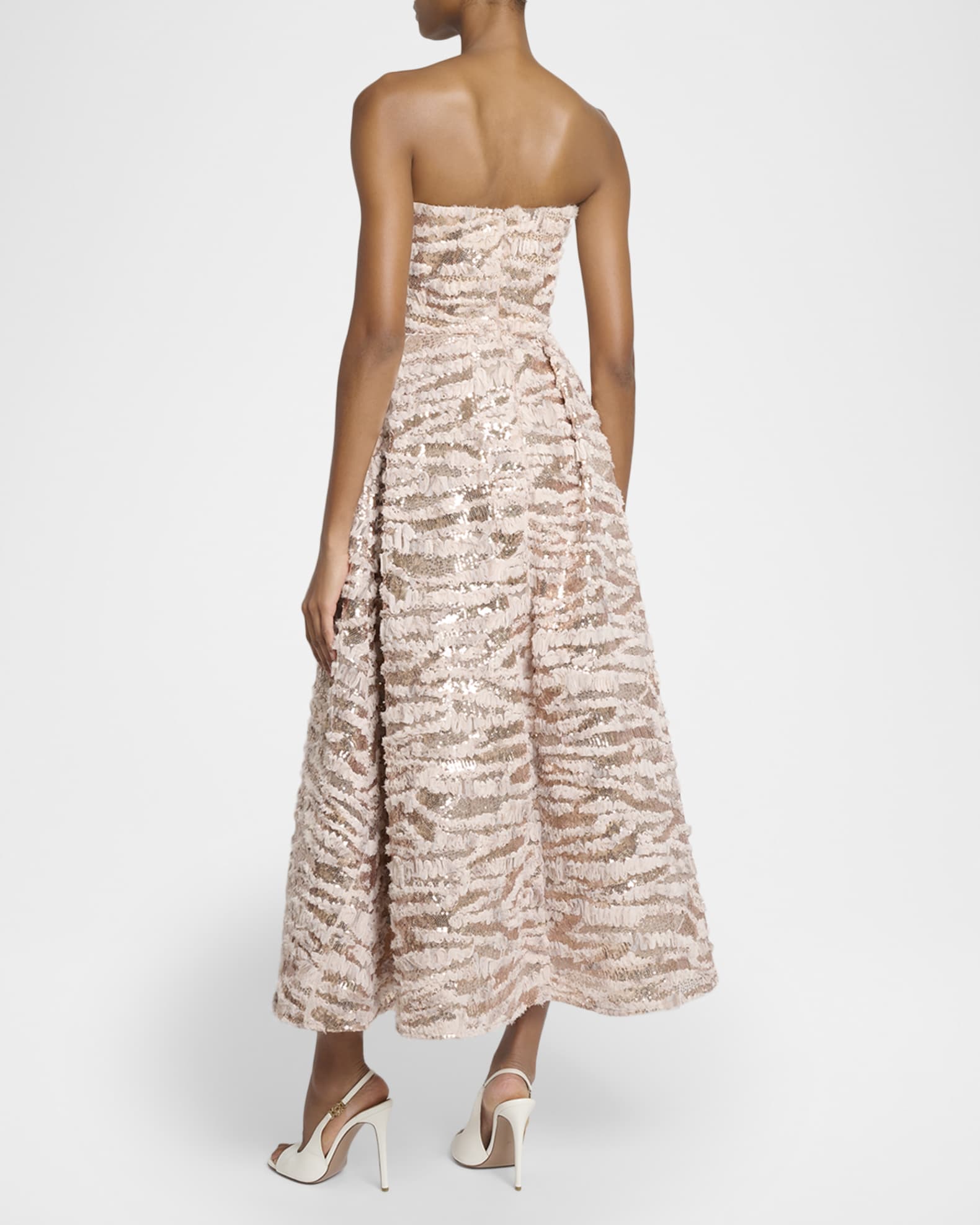 elie saab chiffon dress Elie Saab Flower-Neck Cape Trumpet Gown