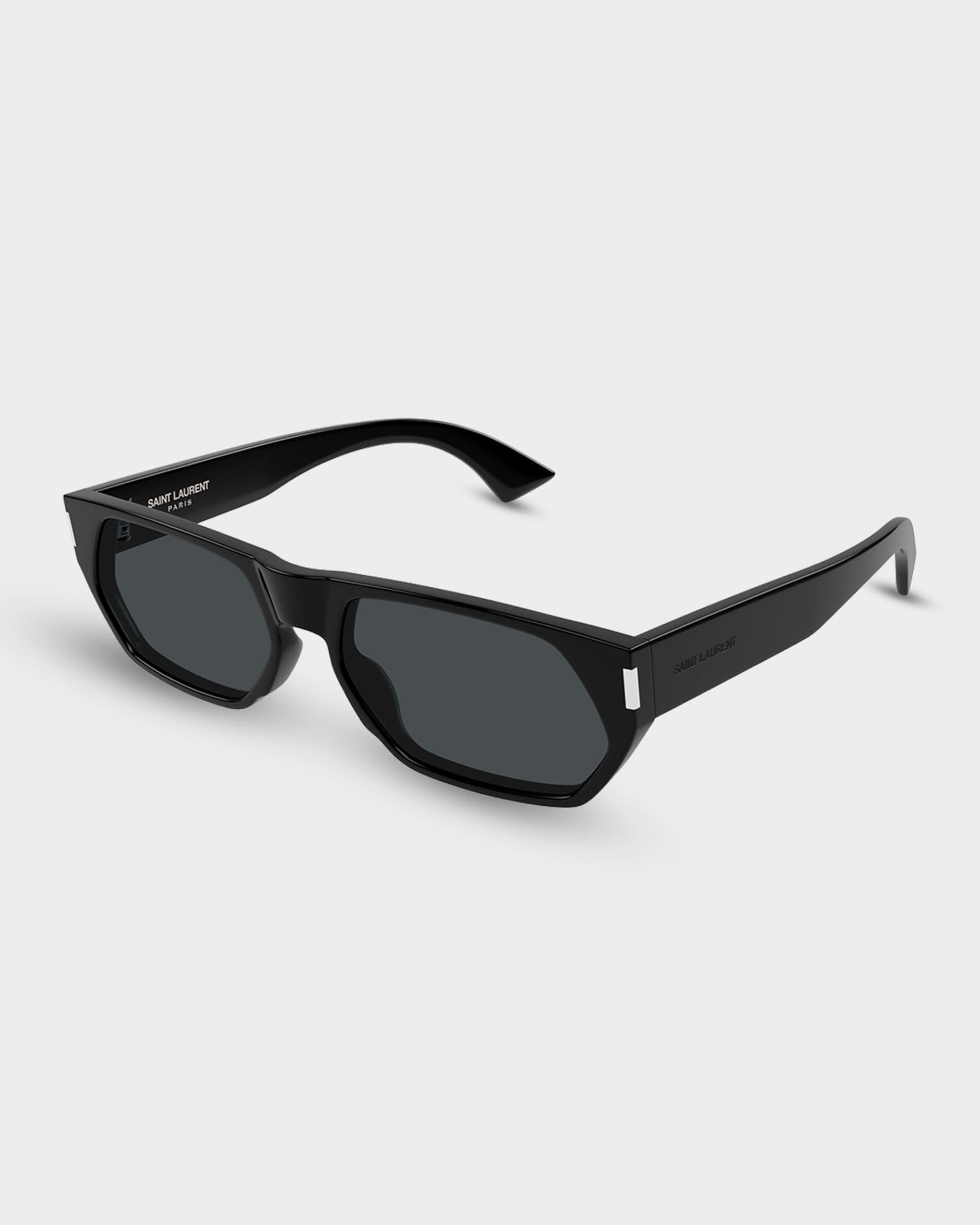 Saint Laurent Men's SL 898-001 Acetate Rectangle Sunglasses