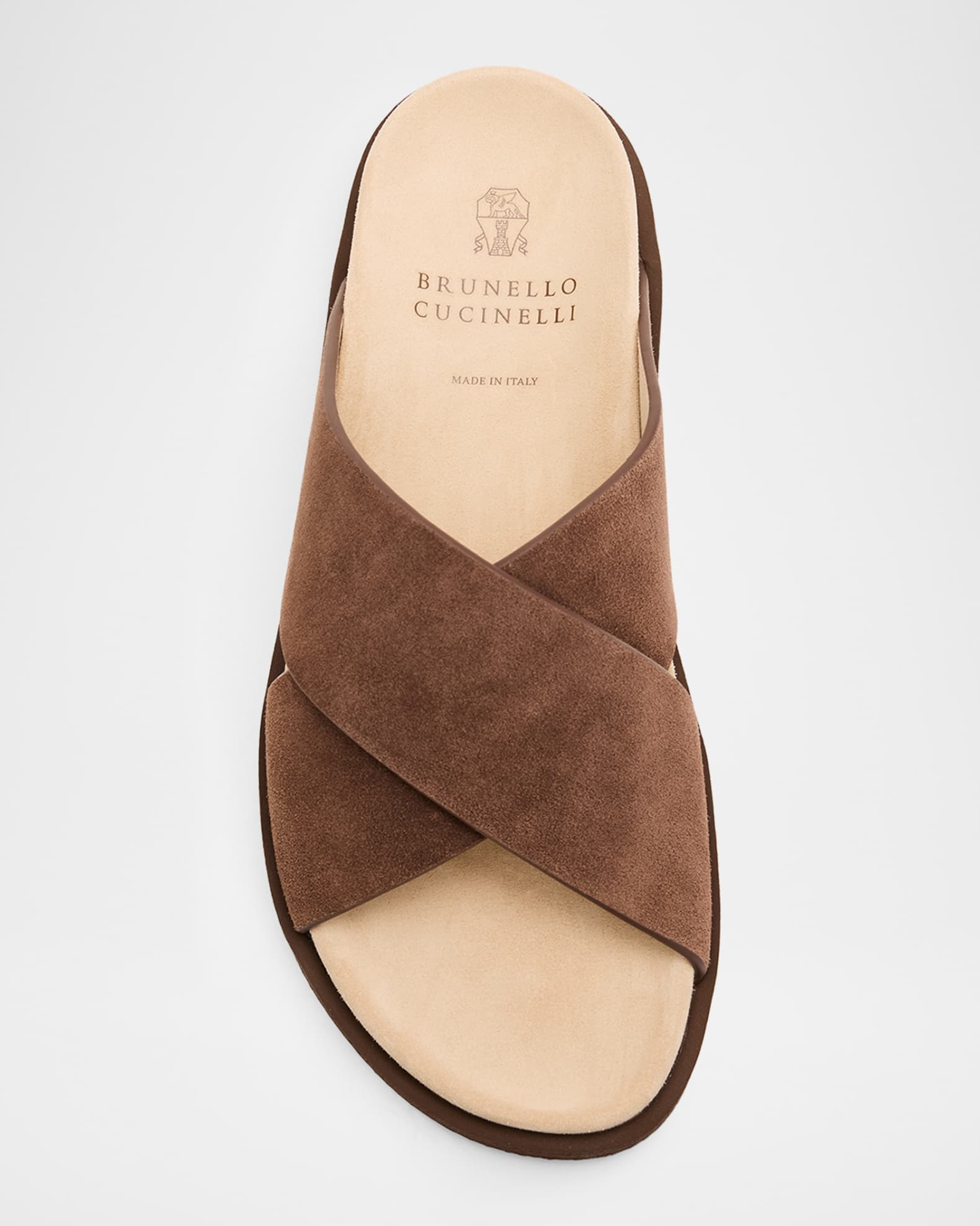 nano univers Authentic Suede Cross Strap Sandals