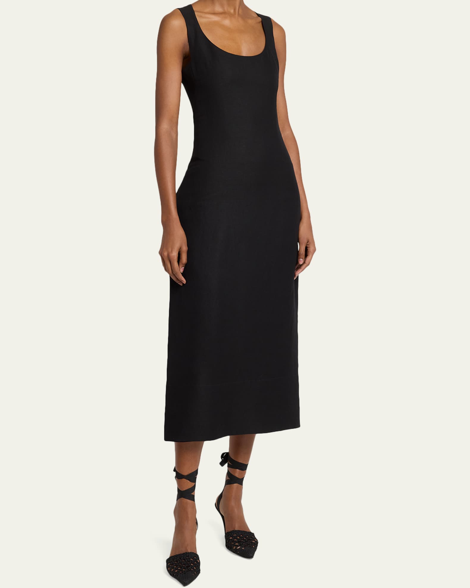 white dress with black heels Black Tie Optional Mini Dress