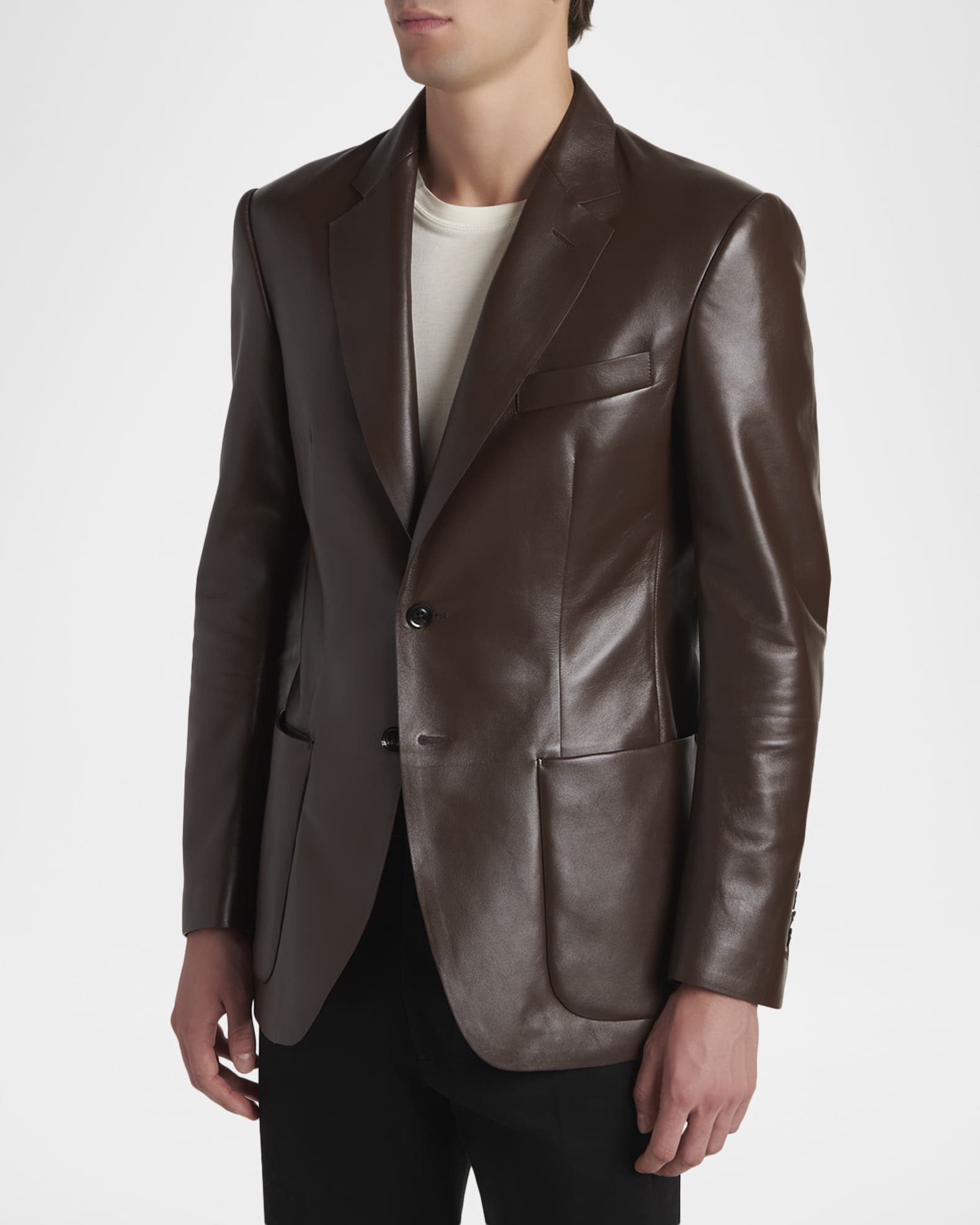 TOM FORD Men's Nappa Leather Blazer | Neiman Marcus