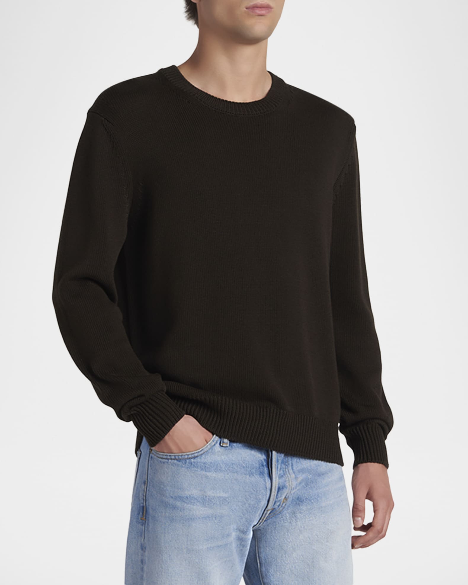 TOM FORD Men's Cotton and Silk Knit Crewneck Sweater | Neiman Marcus
