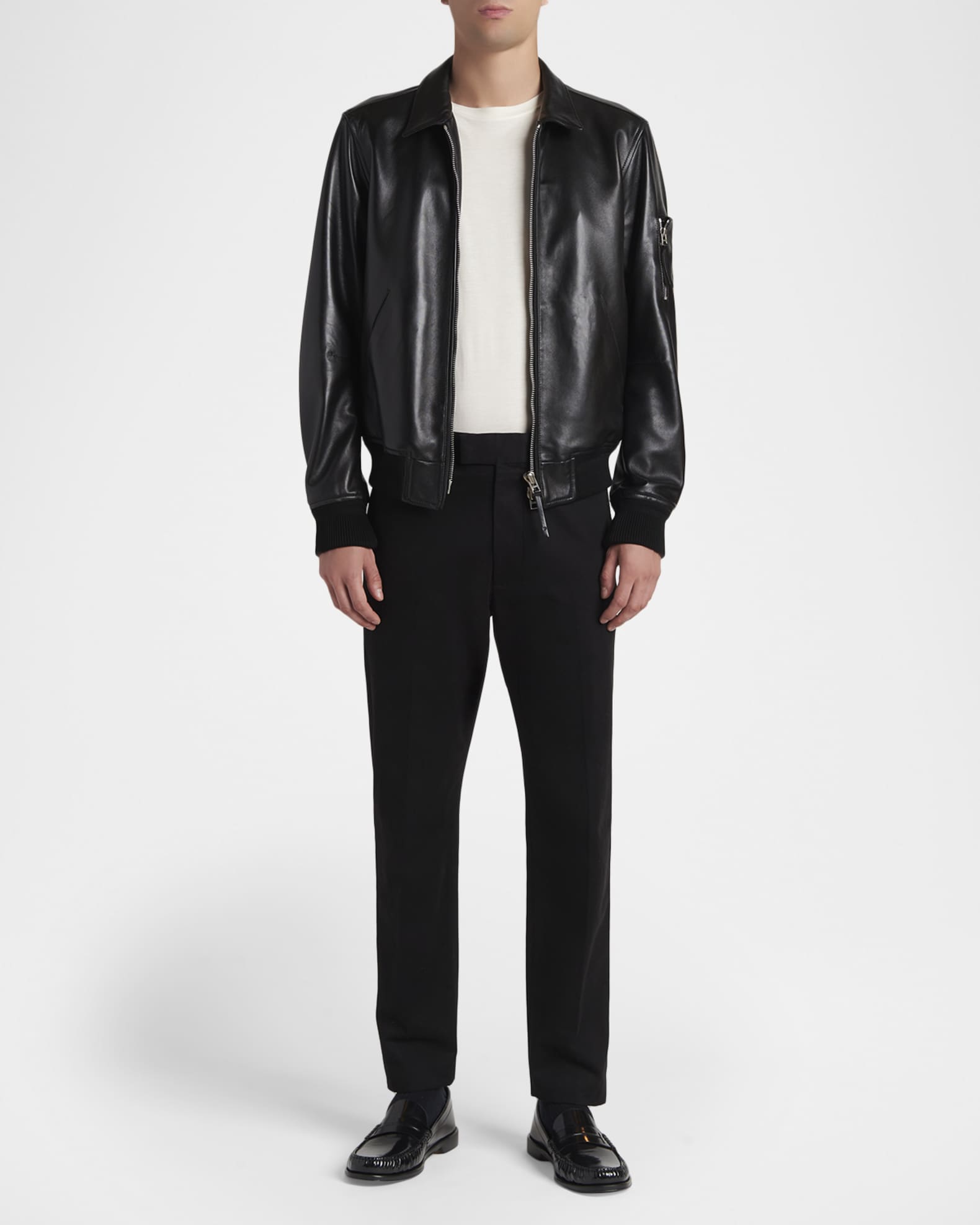 TOM FORD Men's Soft Nappa Leather Blouson Jacket | Neiman Marcus