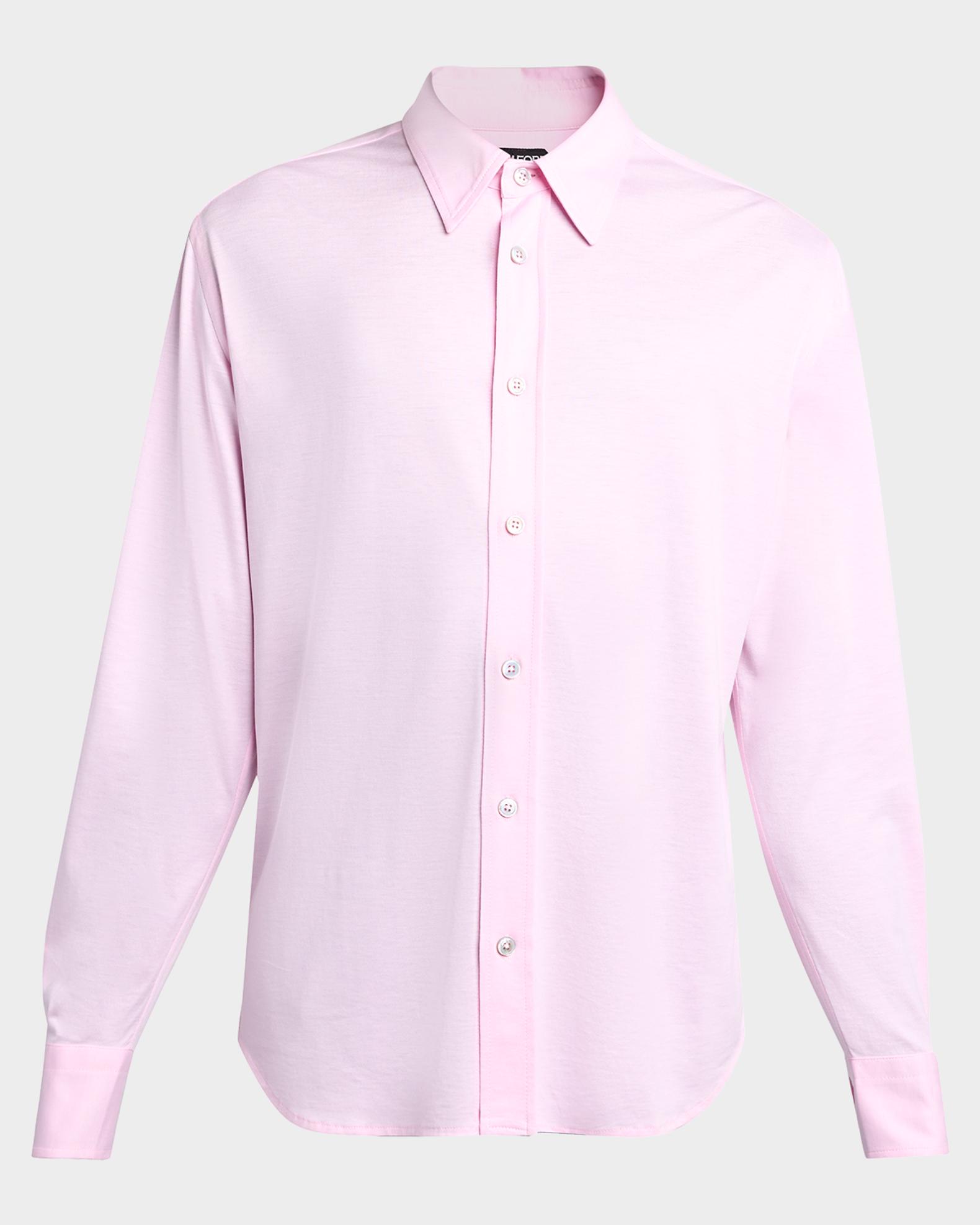 mens jersey dress shirt Men's Snap Front Jersey Long Sleeve Work Shirt