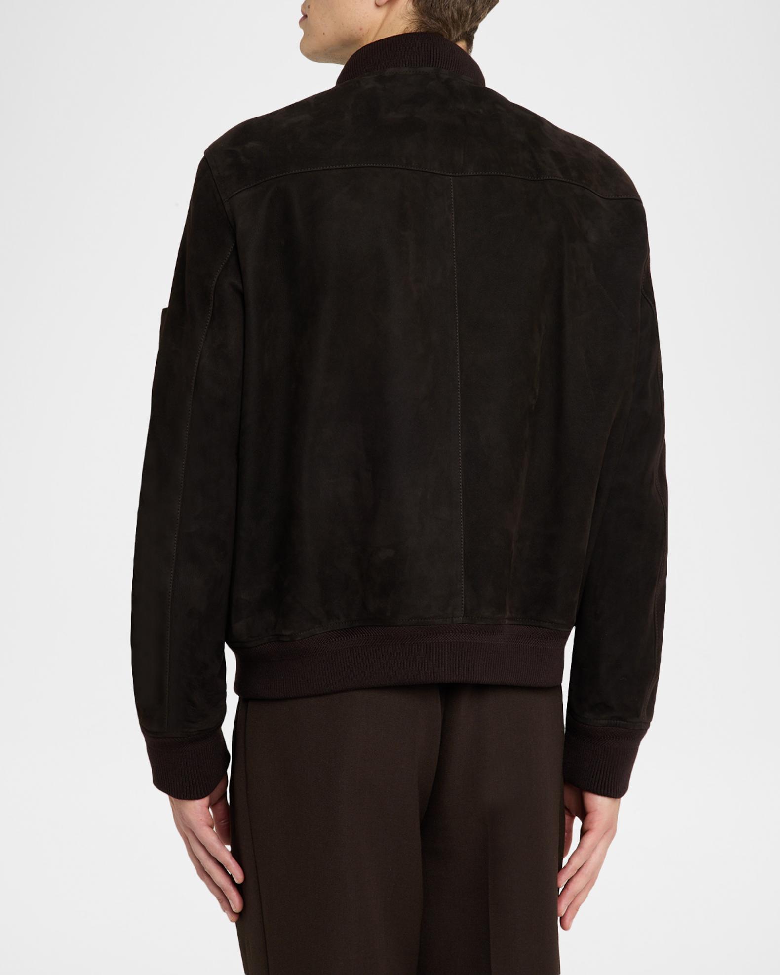 TOM FORD Men's Suede Lambskin Bomber Jacket | Neiman Marcus