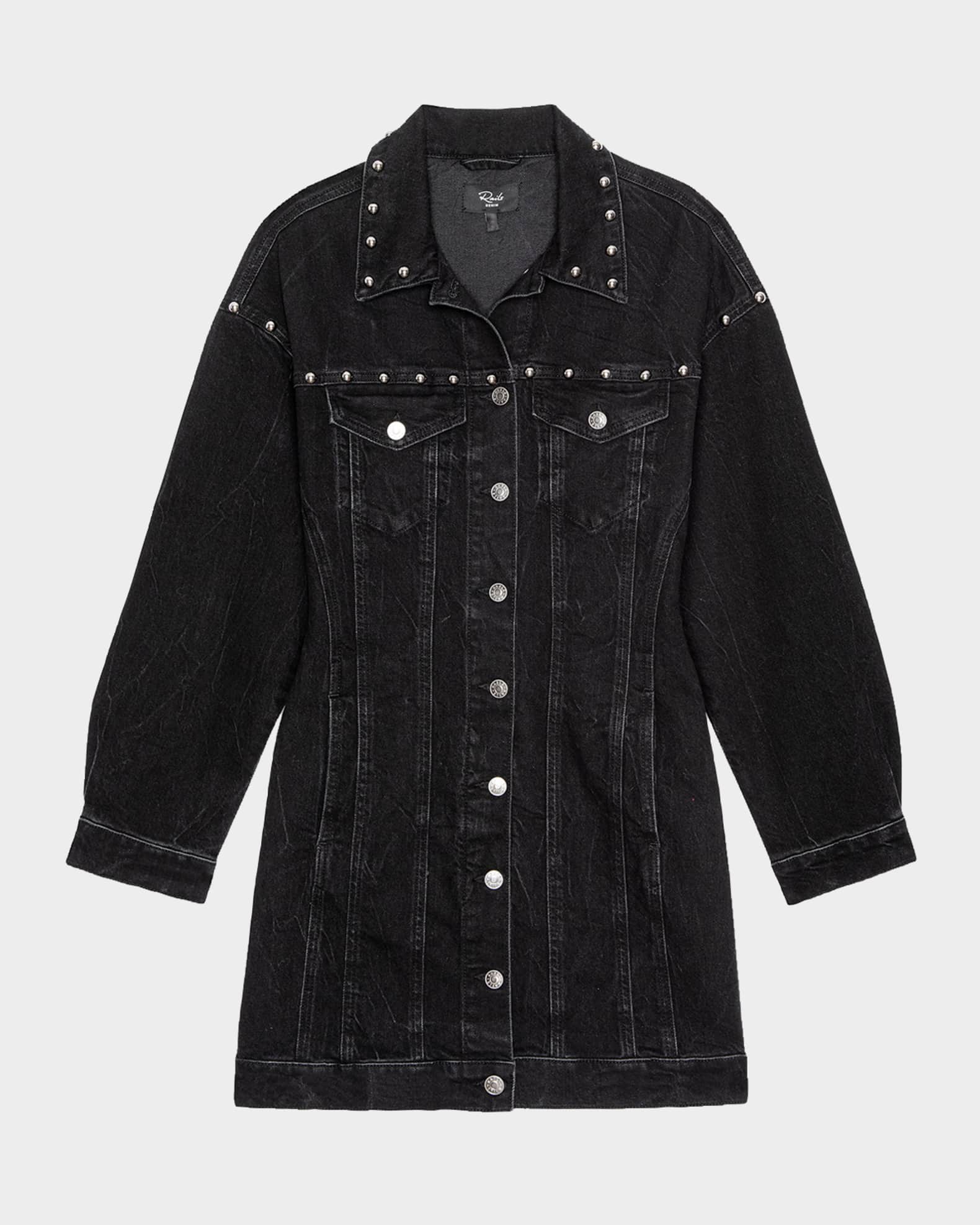 Rails Ladera Studded Denim Mini Dress - Black