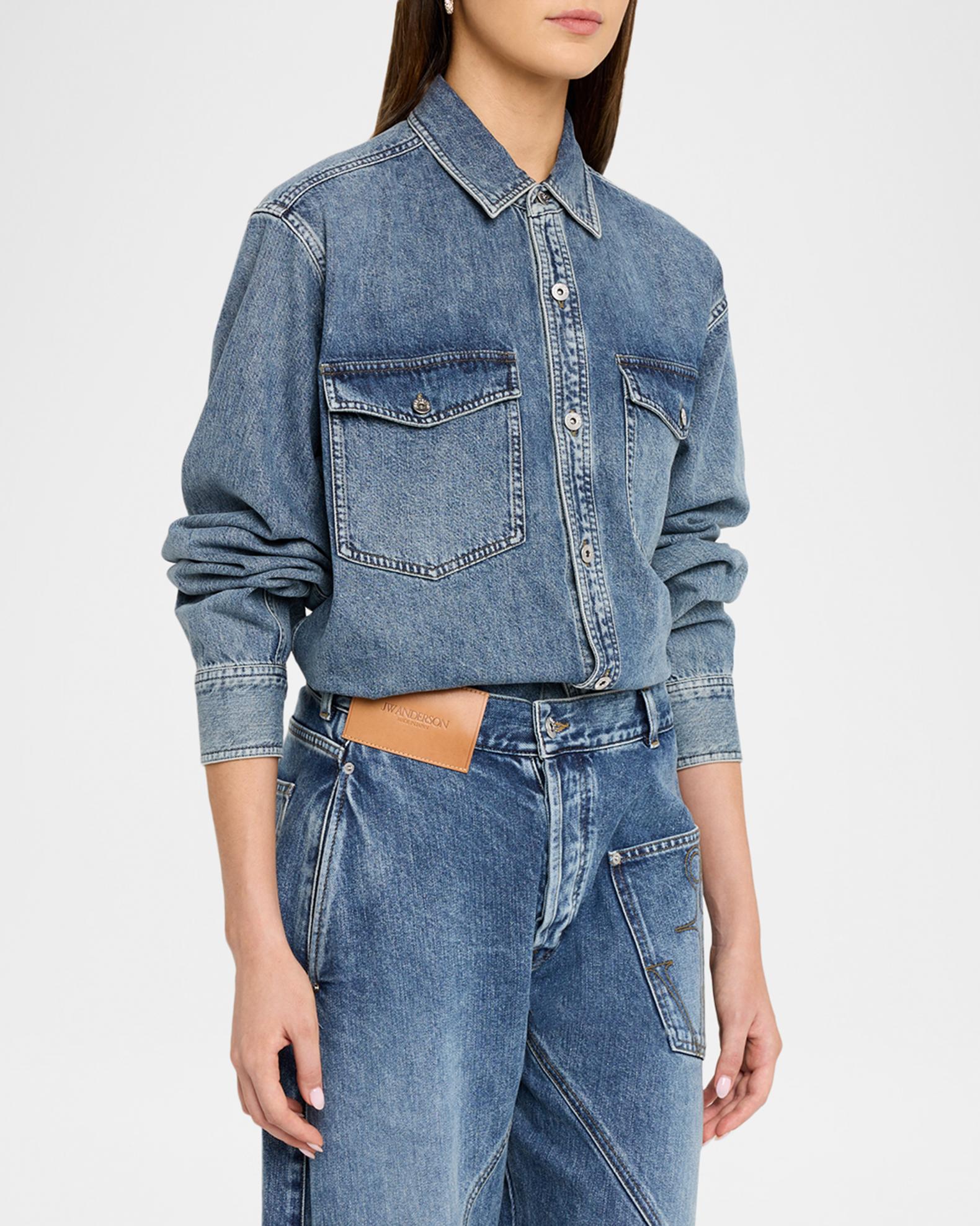 JW Anderson Oversized Denim Shirt | Neiman Marcus
