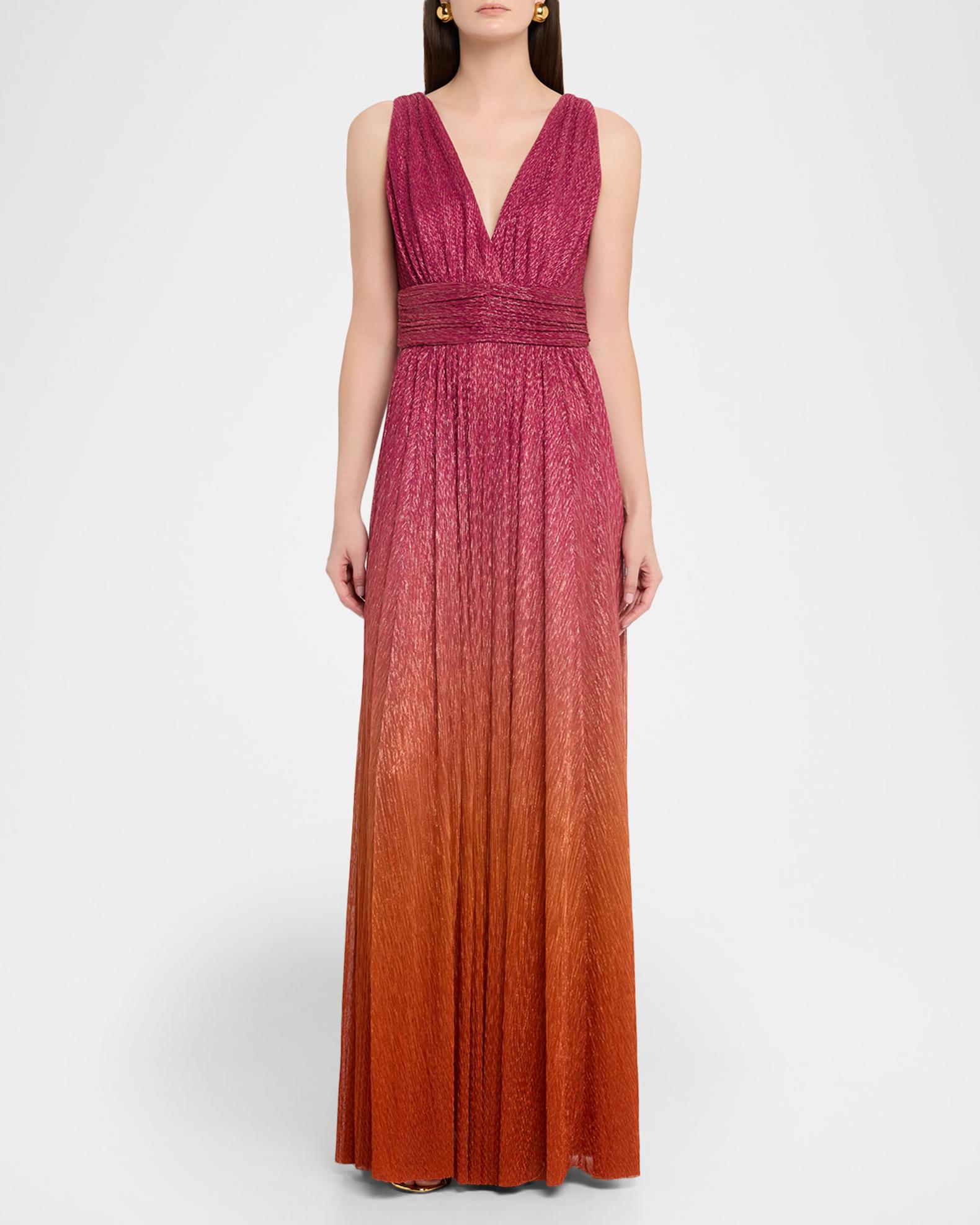 Ungaro Ray Sleeveless Shimmer Ombre Gown | Neiman Marcus