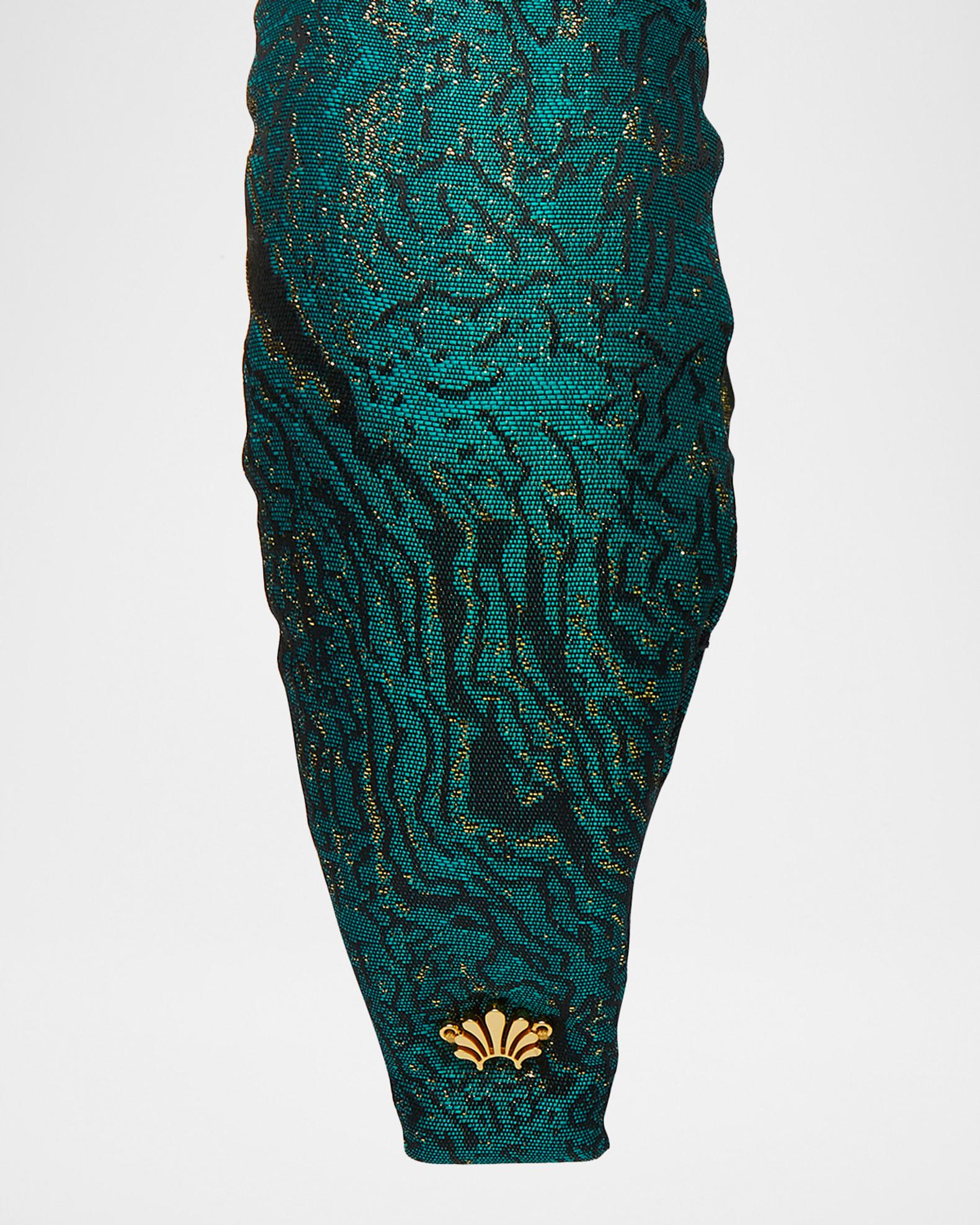 Lele Sadoughi Jade Knotted Brocade Headband | Neiman Marcus