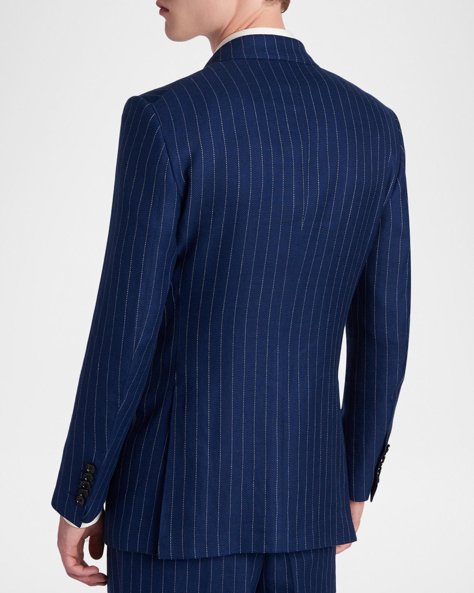 TOM FORD Pinstripe Wool/Linen/Silk Double-Breasted Blazer | Neiman