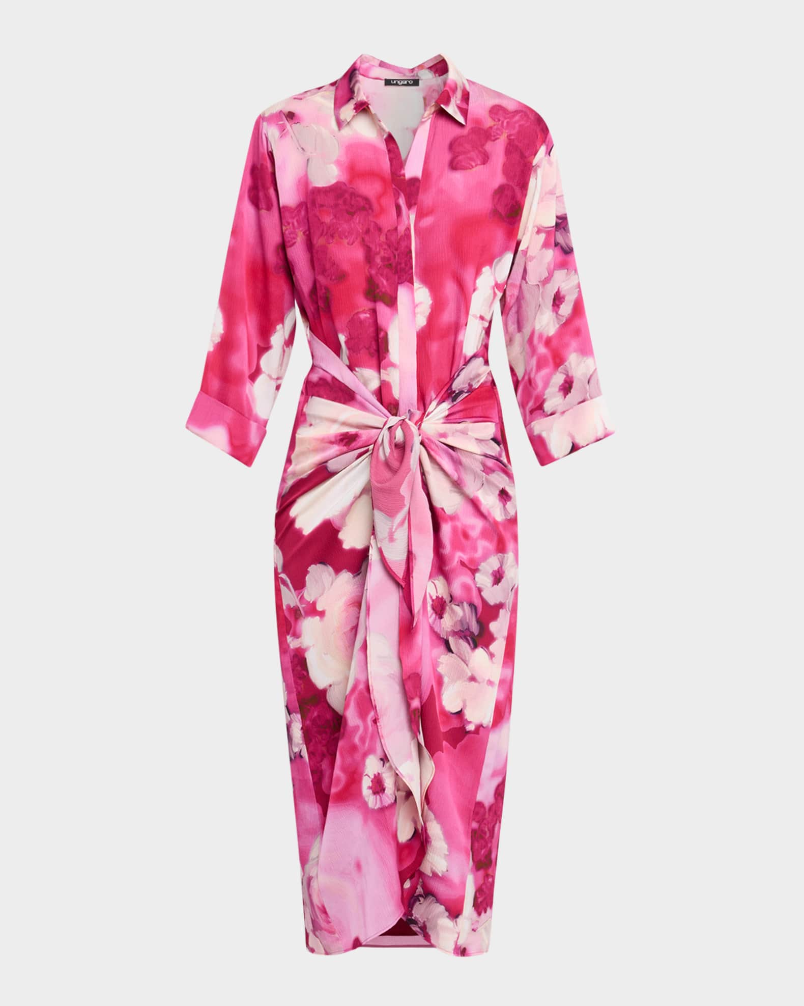 strapless open back dress ROTATE hot pink wrap dress – Wellington Hunters and Collectors main image 0