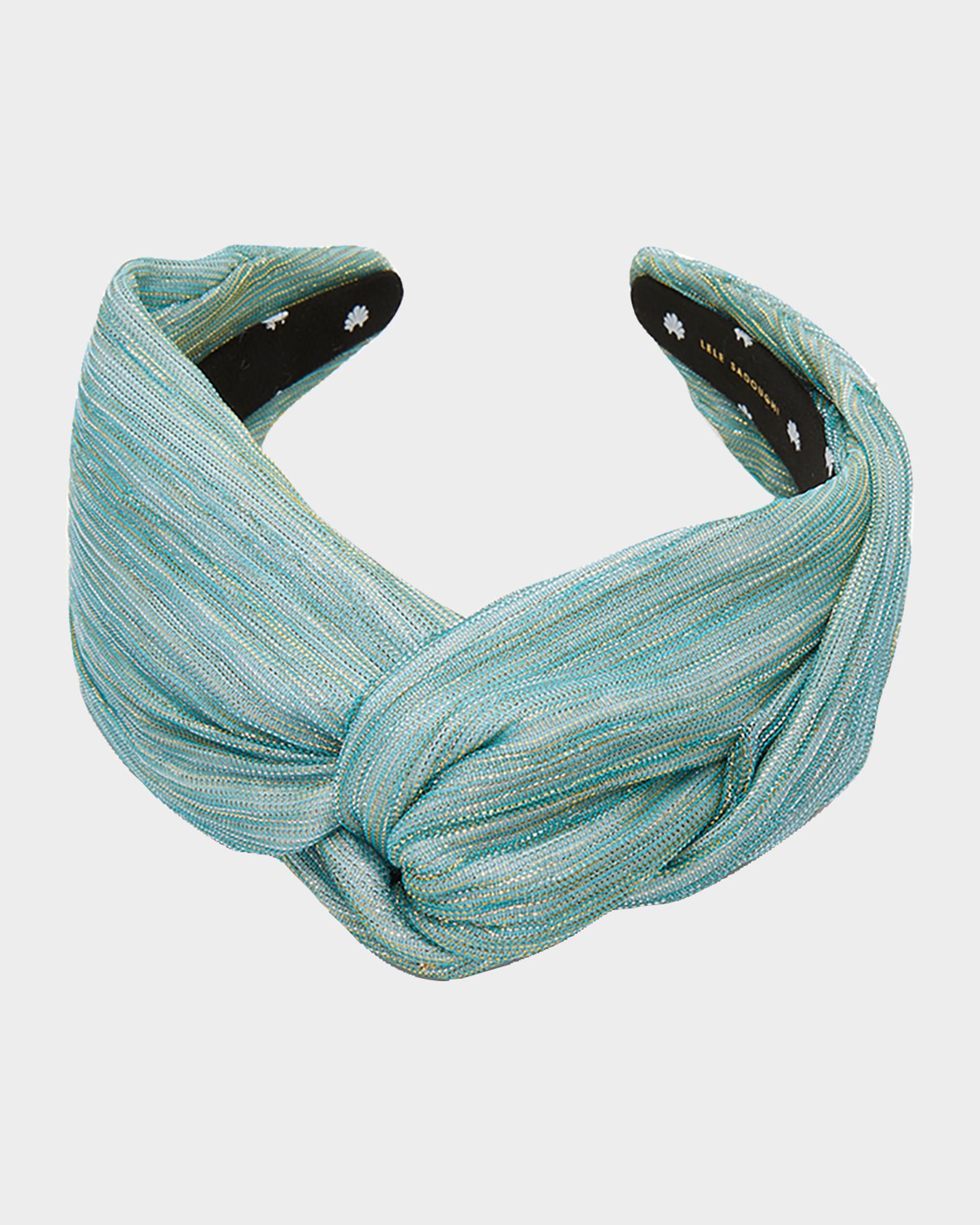 Lele Sadoughi Greta Shimmer Knotted Headband | Neiman Marcus display picture 1