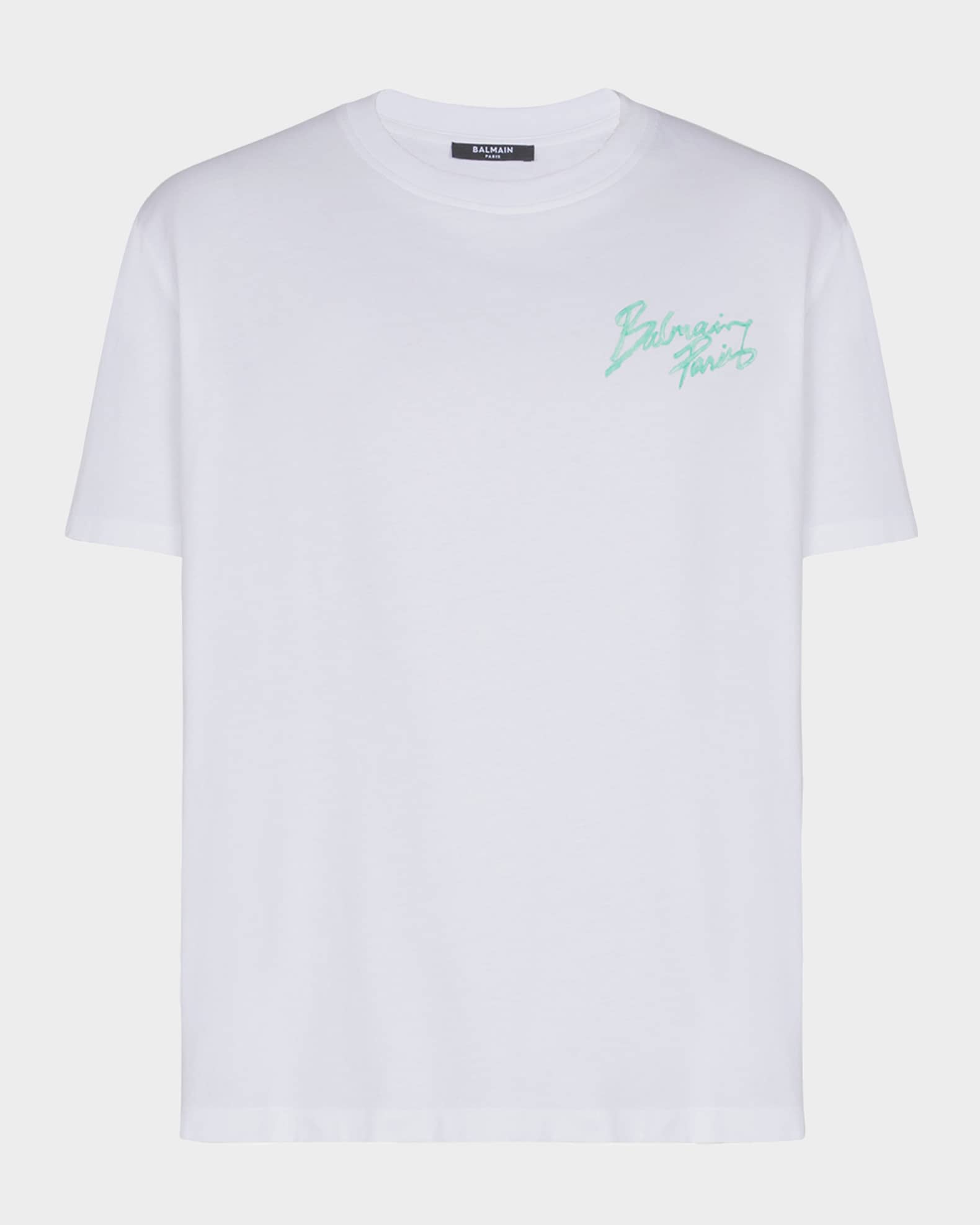 Balmain Men's Balmain Paris Logo Cotton T-Shirt | Neiman Marcus