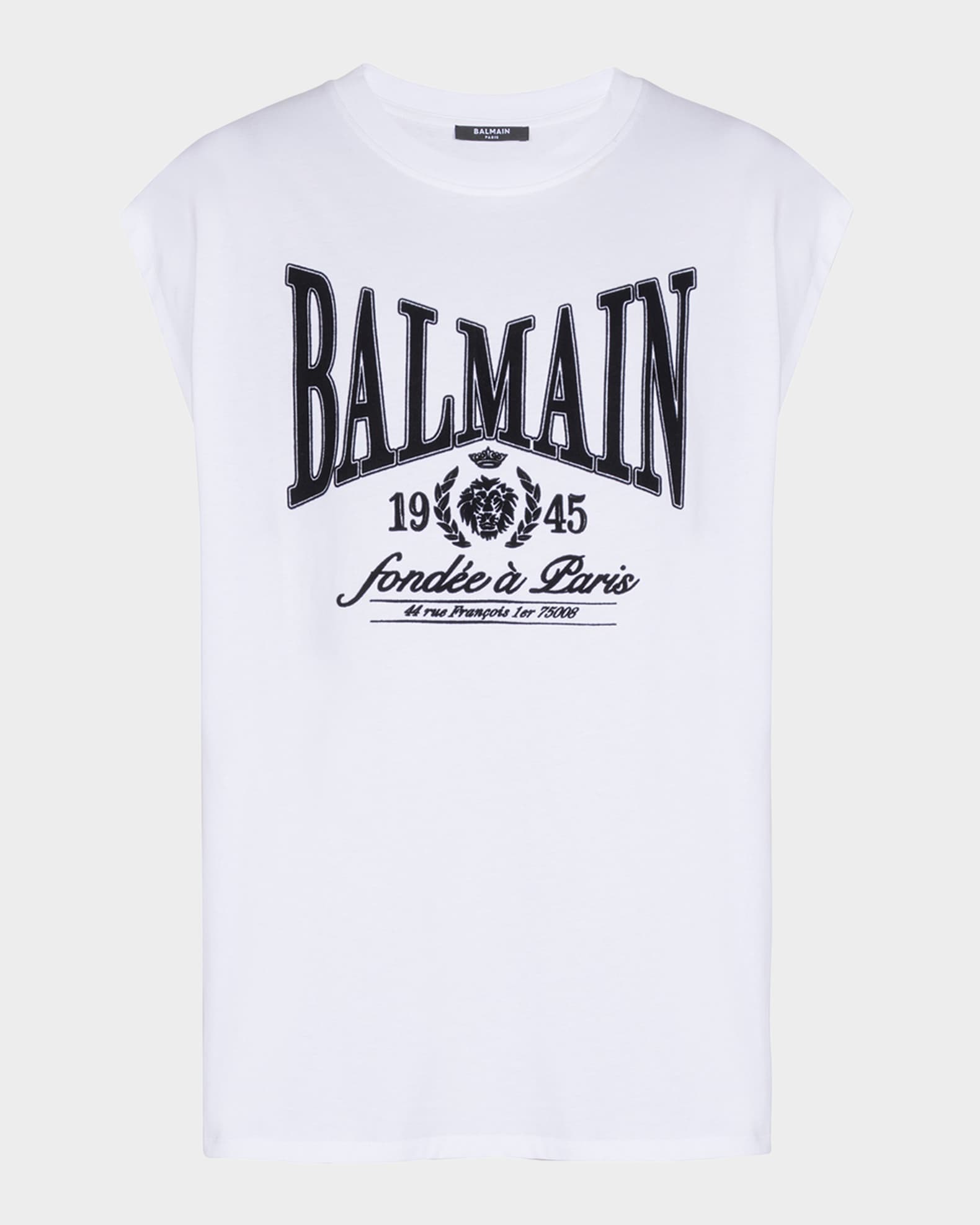 Balmain Men's Relaxed-Fit Logo-Print Tank Top | Neiman Marcus