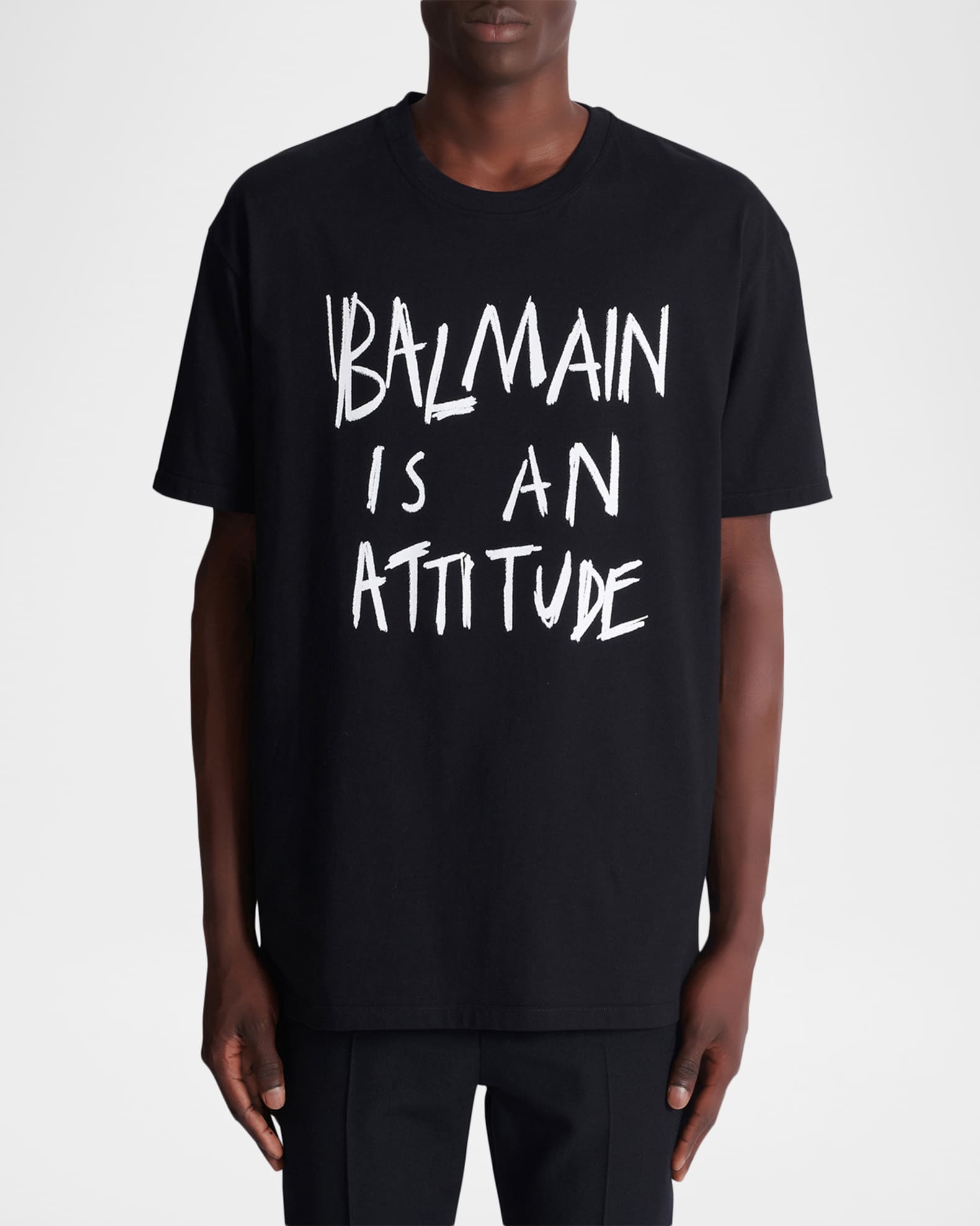 Balmain Men's Balmain Attitude Graphic T-Shirt | Neiman Marcus