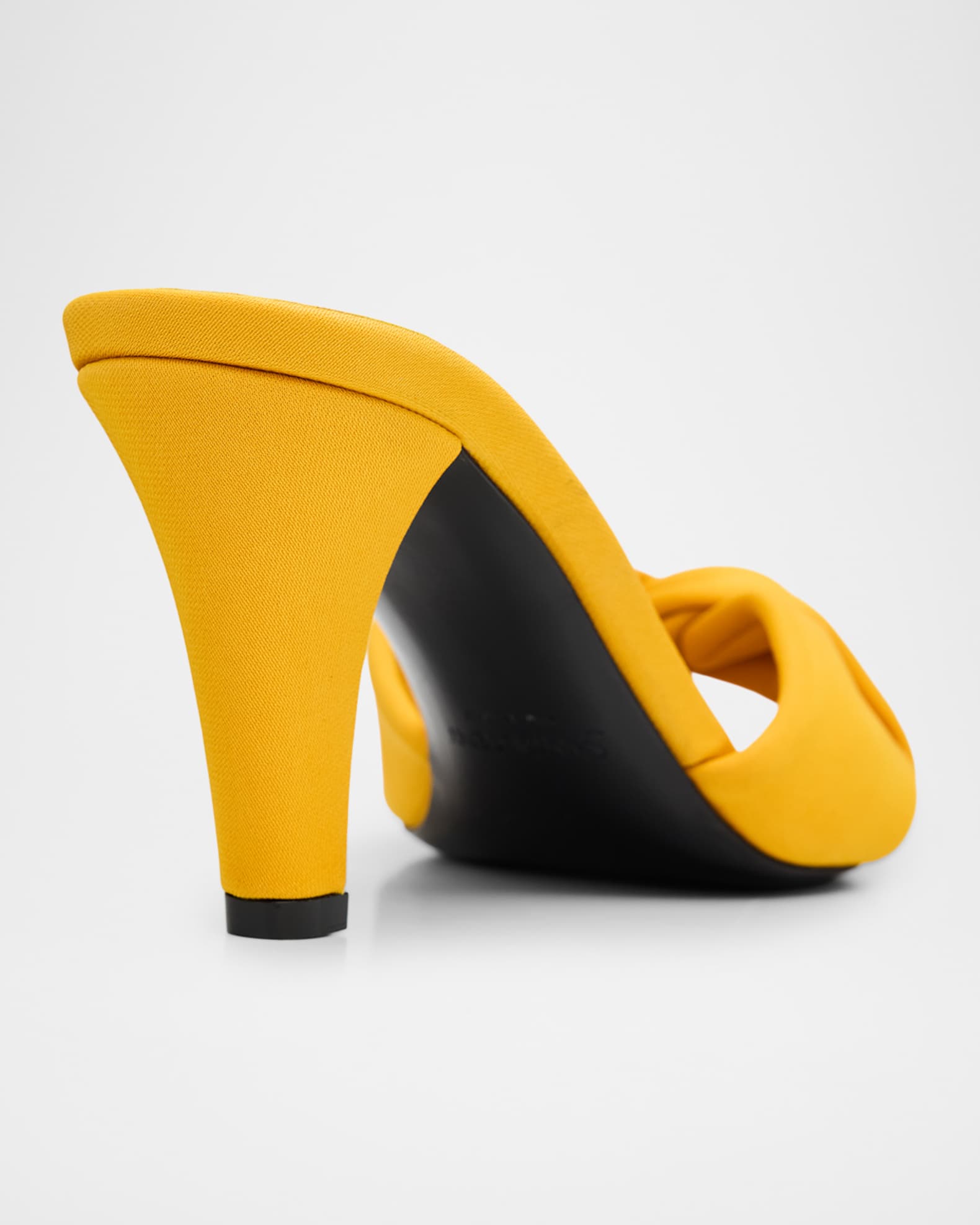 Saint Laurent 75mm Franciane Satin Mule Sandals | Neiman Marcus