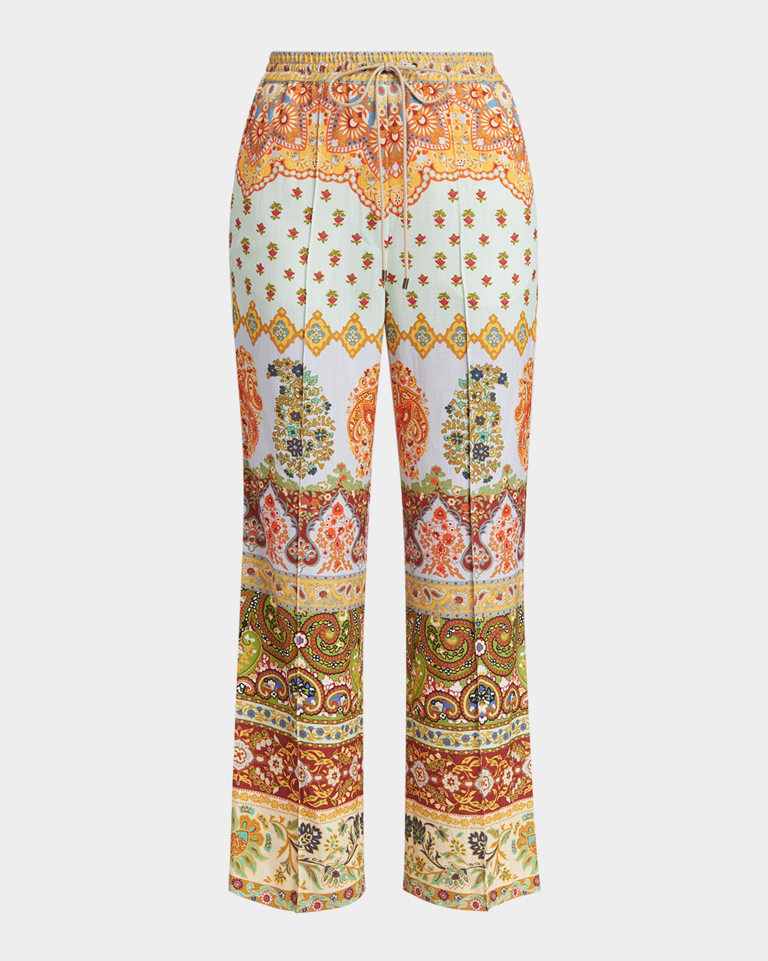 Etro Relaxed Drawstring Paisley Pants | Neiman Marcus