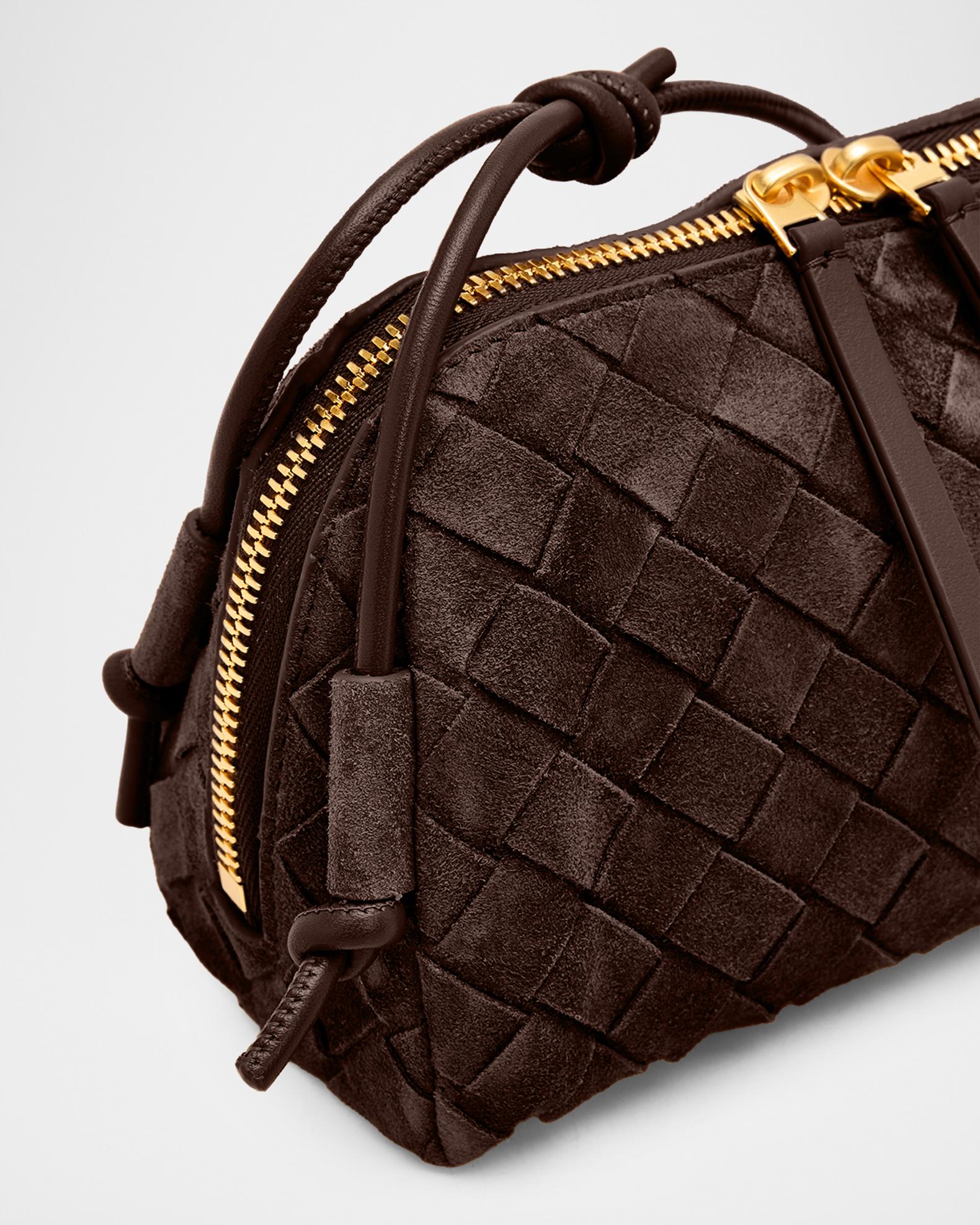 Concert Pouch Intrecciato Suede Crossbody Bag | Neiman Marcus