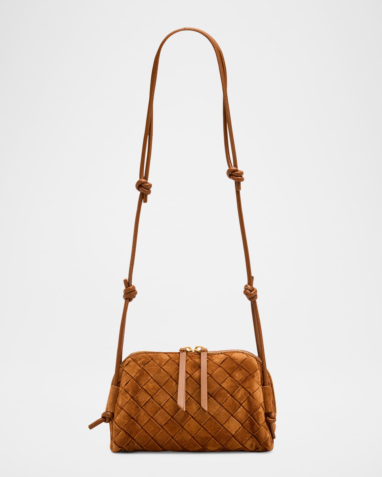 Bottega Veneta Concert Pouch Suede Crossbody Bag | Neiman Marcus