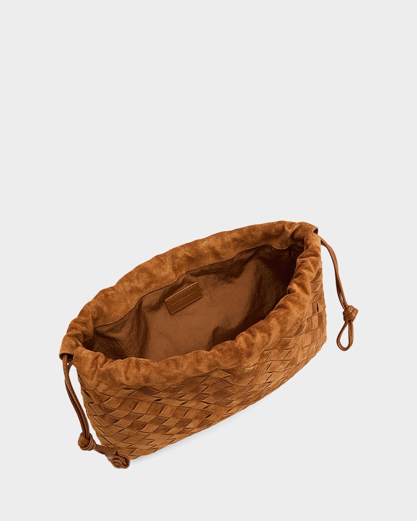 Bottega Veneta Suede Drawstring Pouch Clutch Bag | Neiman Marcus