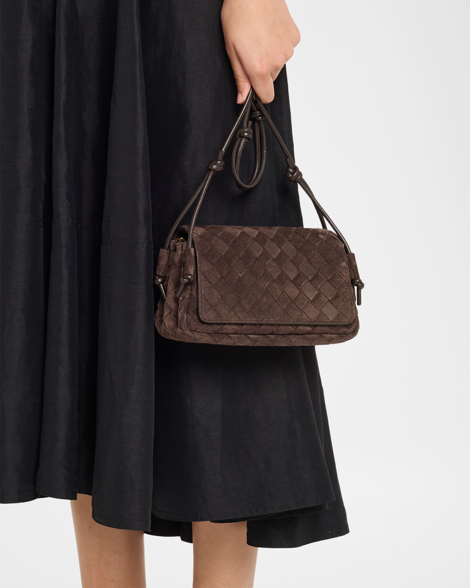 Bottega Veneta Smooth Suede Crossbody Bag | Neiman Marcus