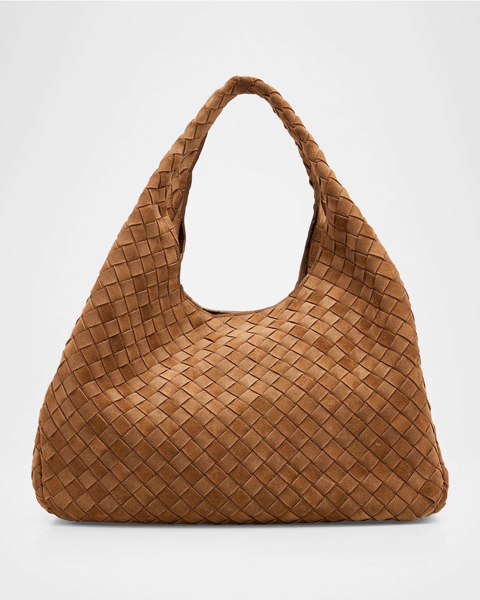 Bottega Veneta Campana Large Suede Shoulder Bag | Neiman Marcus
