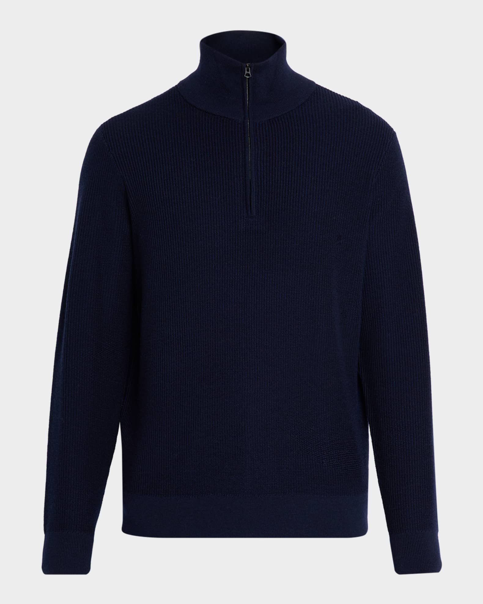 Rag & Bone Men's Joel Ribbed Mock Neck Quarter-Zip Sweater
