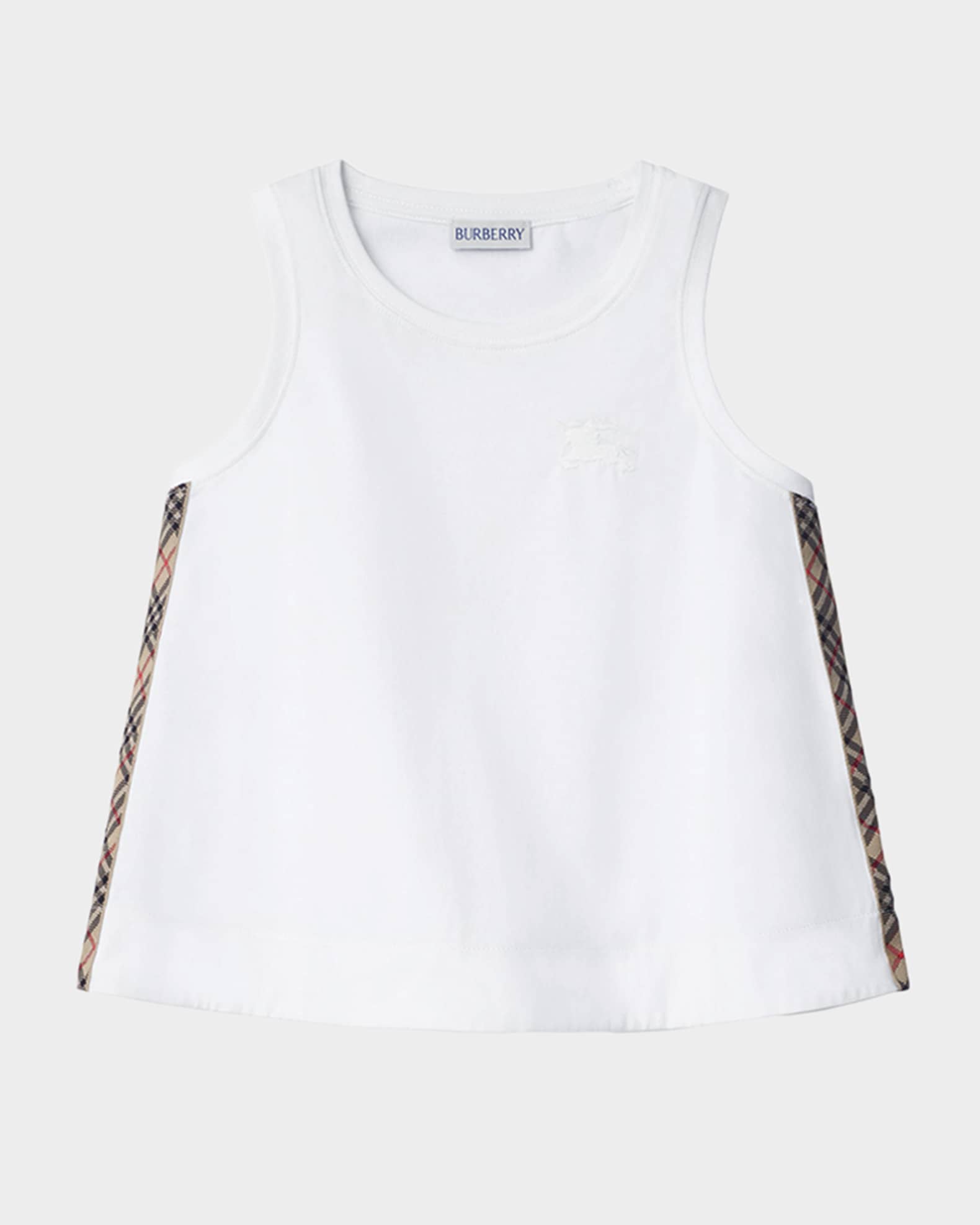 Burberry Girl's Embroidered EKD Cotton T-Shirt, Size 6M-14