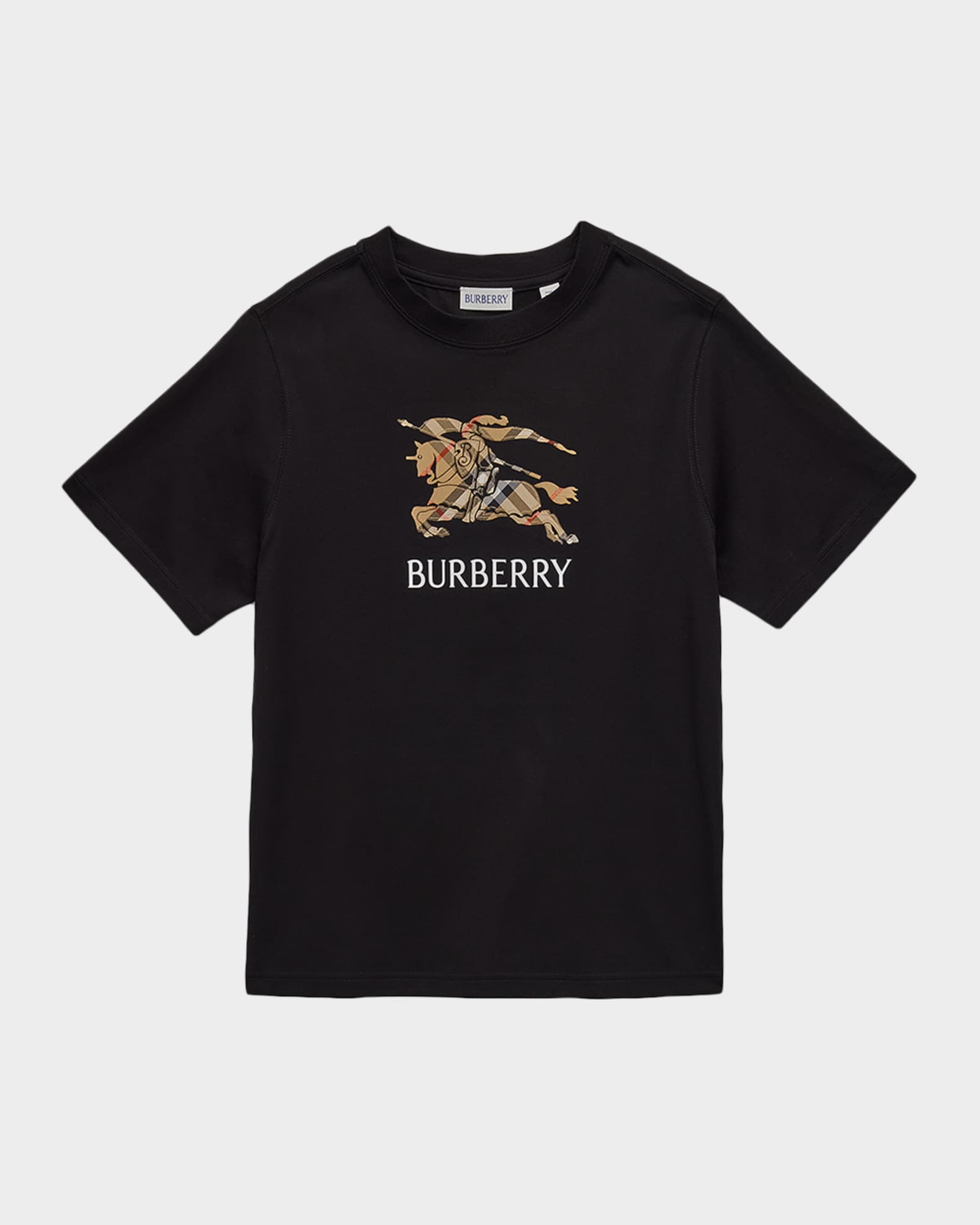 Burberry Boy's EKD Check Cotton T-Shirt, Size 4-14 | Neiman Marcus