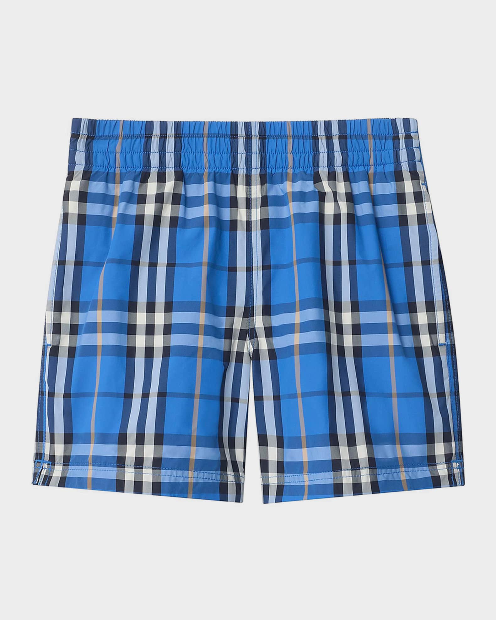 Burberry Boy's Check Swim Shorts, Size 3-14 | Neiman Marcus