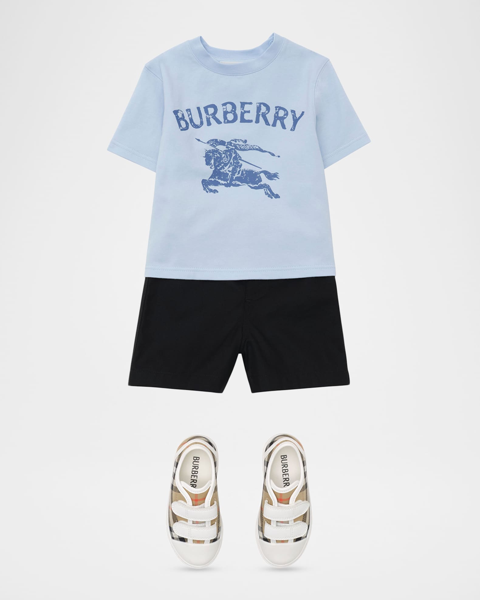 Burberry Boy's EKD Stretch Cotton T-Shirt, Size 6M-3 | Neiman Marcus