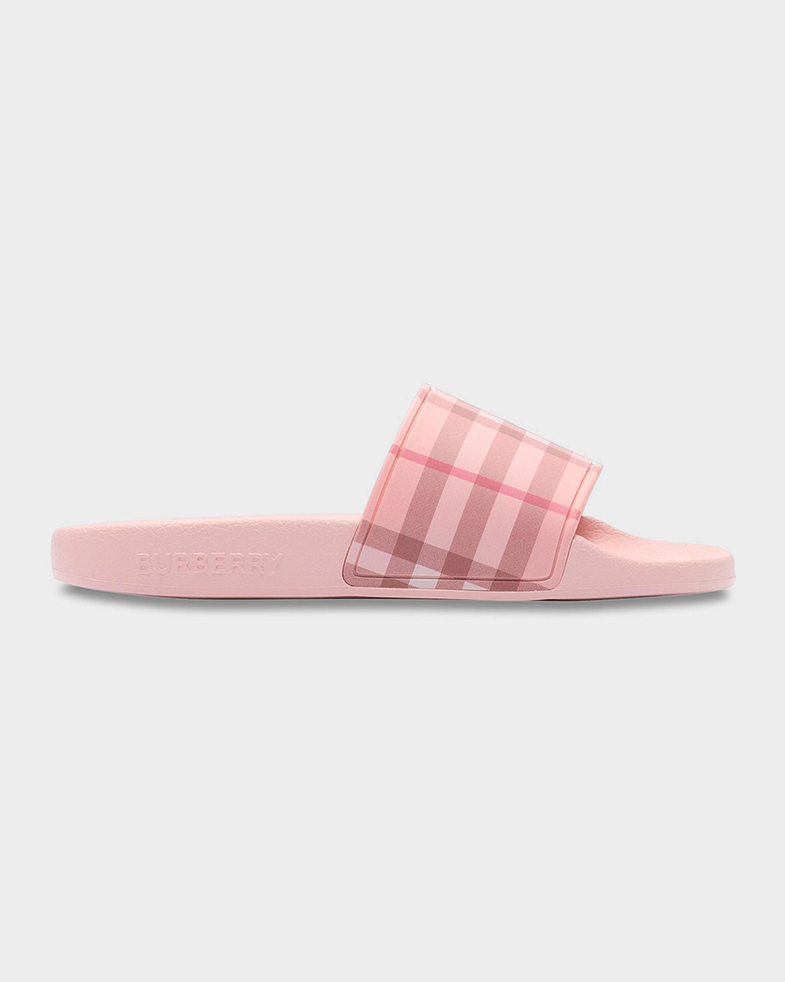 Burberry Girl's Check Slide Sandals, Toddler/Kids | Neiman Marcus
