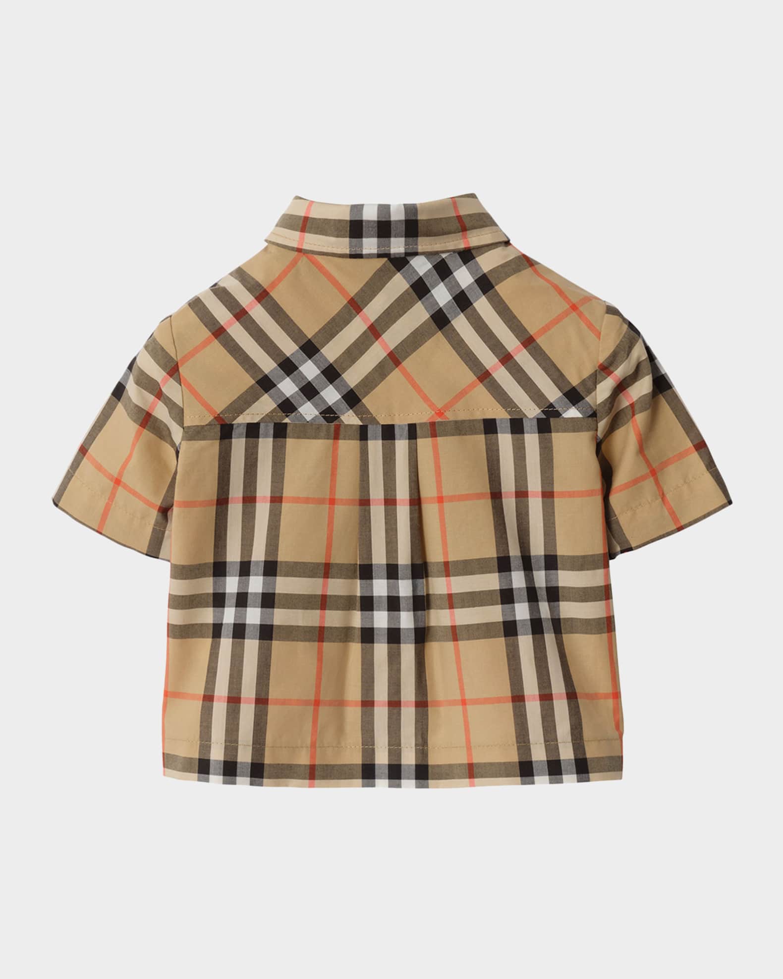 Burberry Boy's Check Cotton Shirt & Pants Set, Size 1M-18M