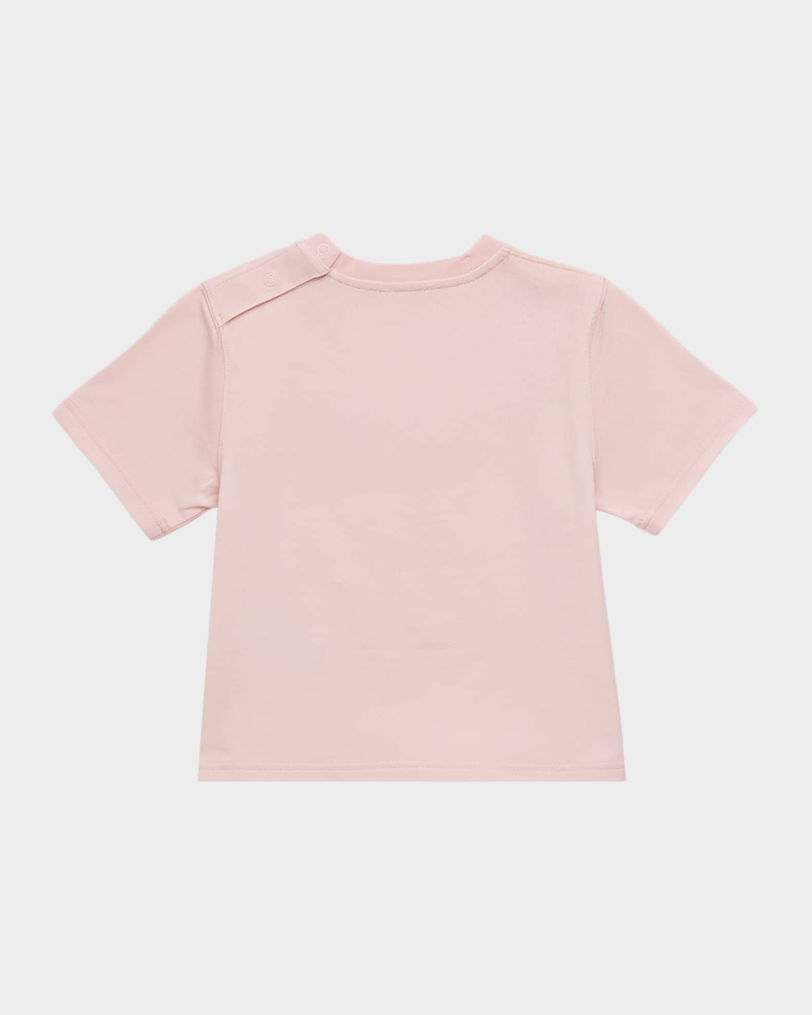 BURBERRY ピンク 半袖Tシャツ S Check Trim Cotton T-shirt in Bouquet pink - Women | Burberry® Official