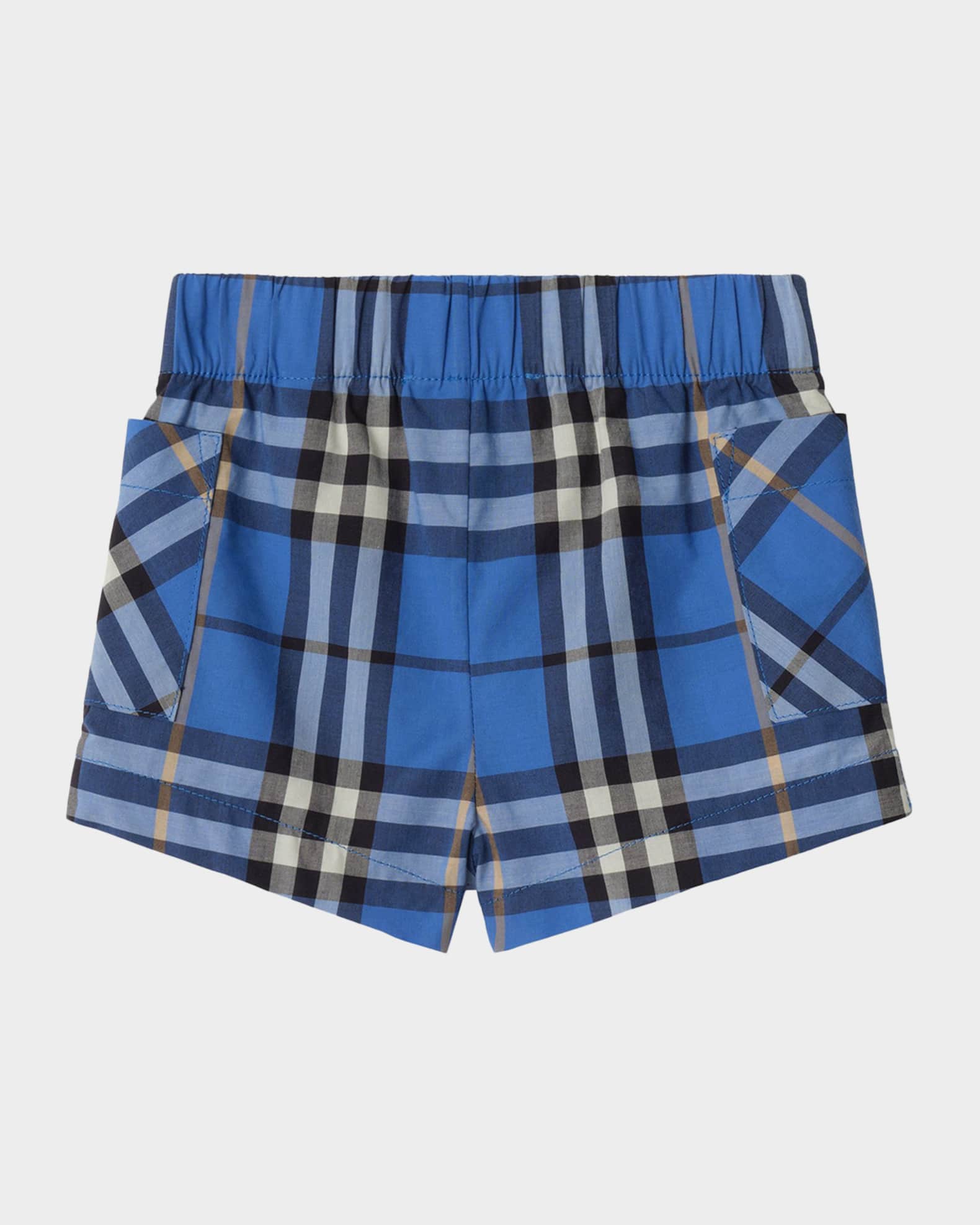 Burberry Boy's Check Cotton Shirt & Shorts Set, Size 1M-18M