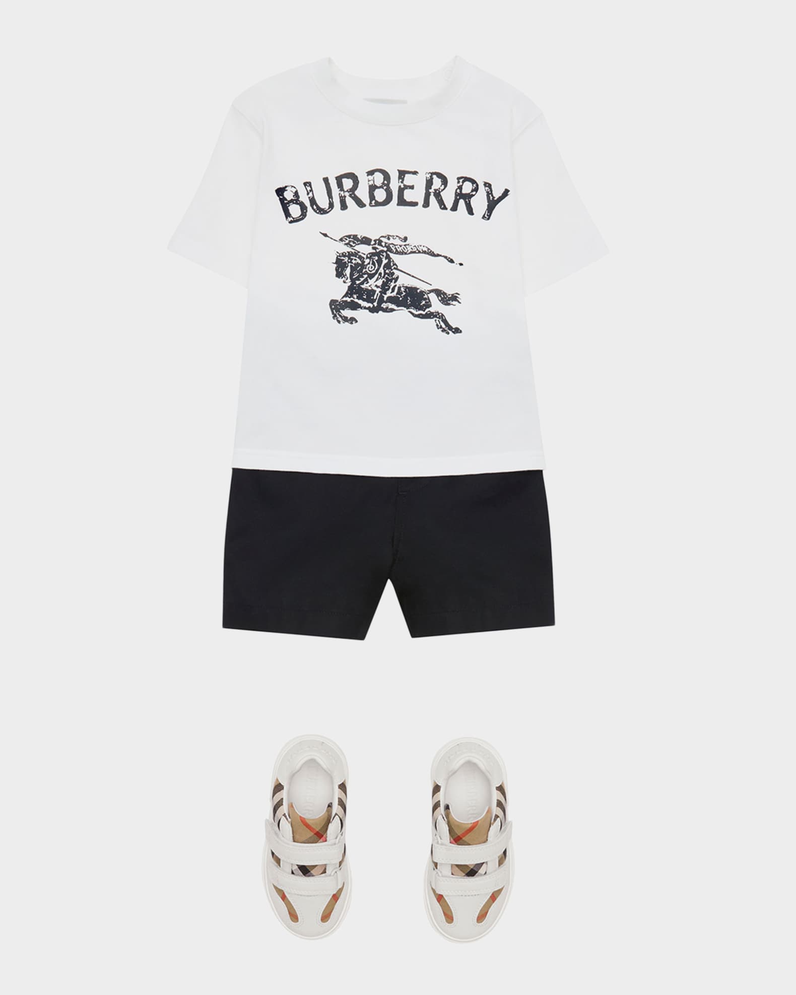 Burberry Boy's EKD Stretch Cotton T-Shirt, Size 6M-3 | Neiman Marcus