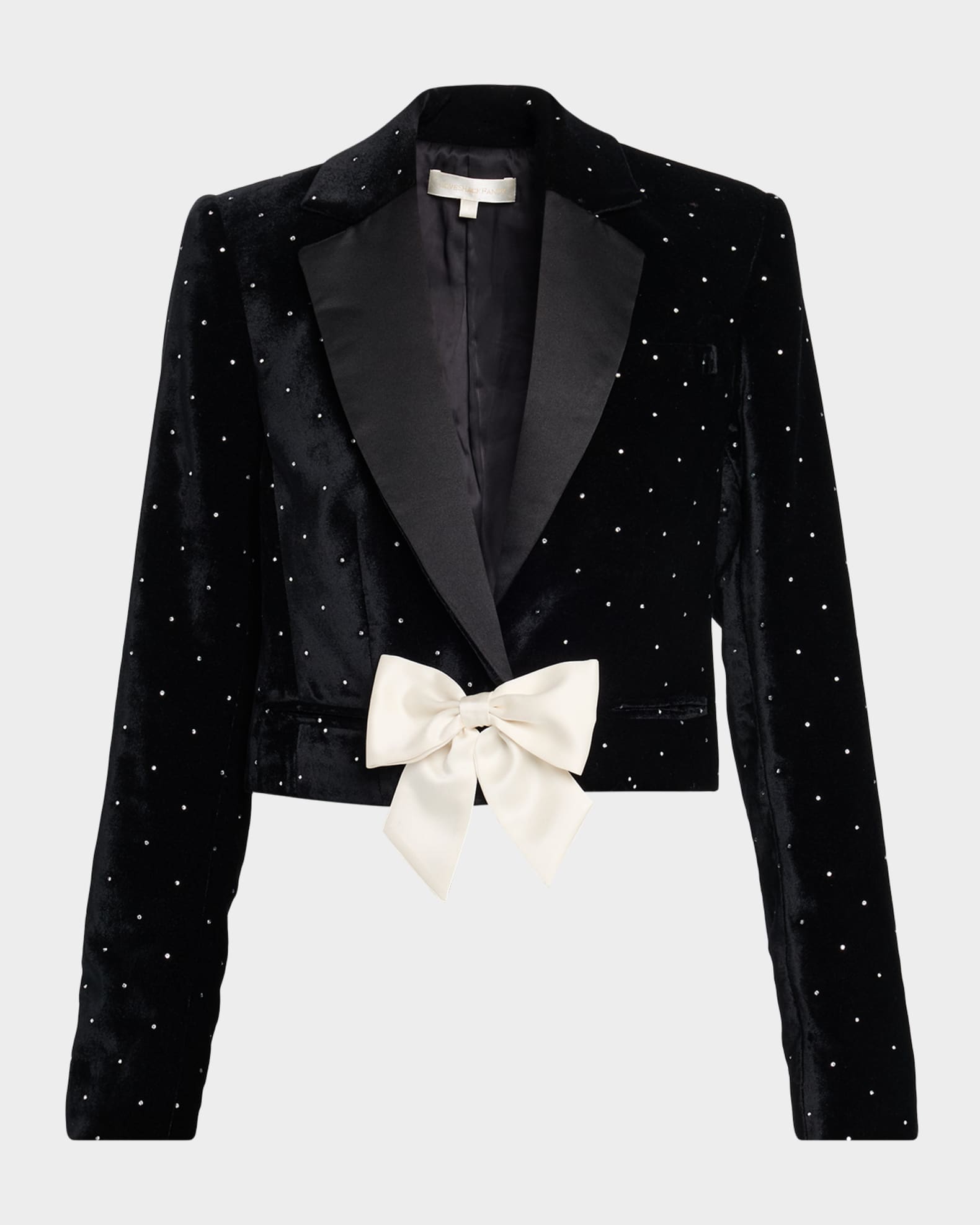 LoveShackFancy Orlisa Cropped Velvet Blazer | Neiman Marcus