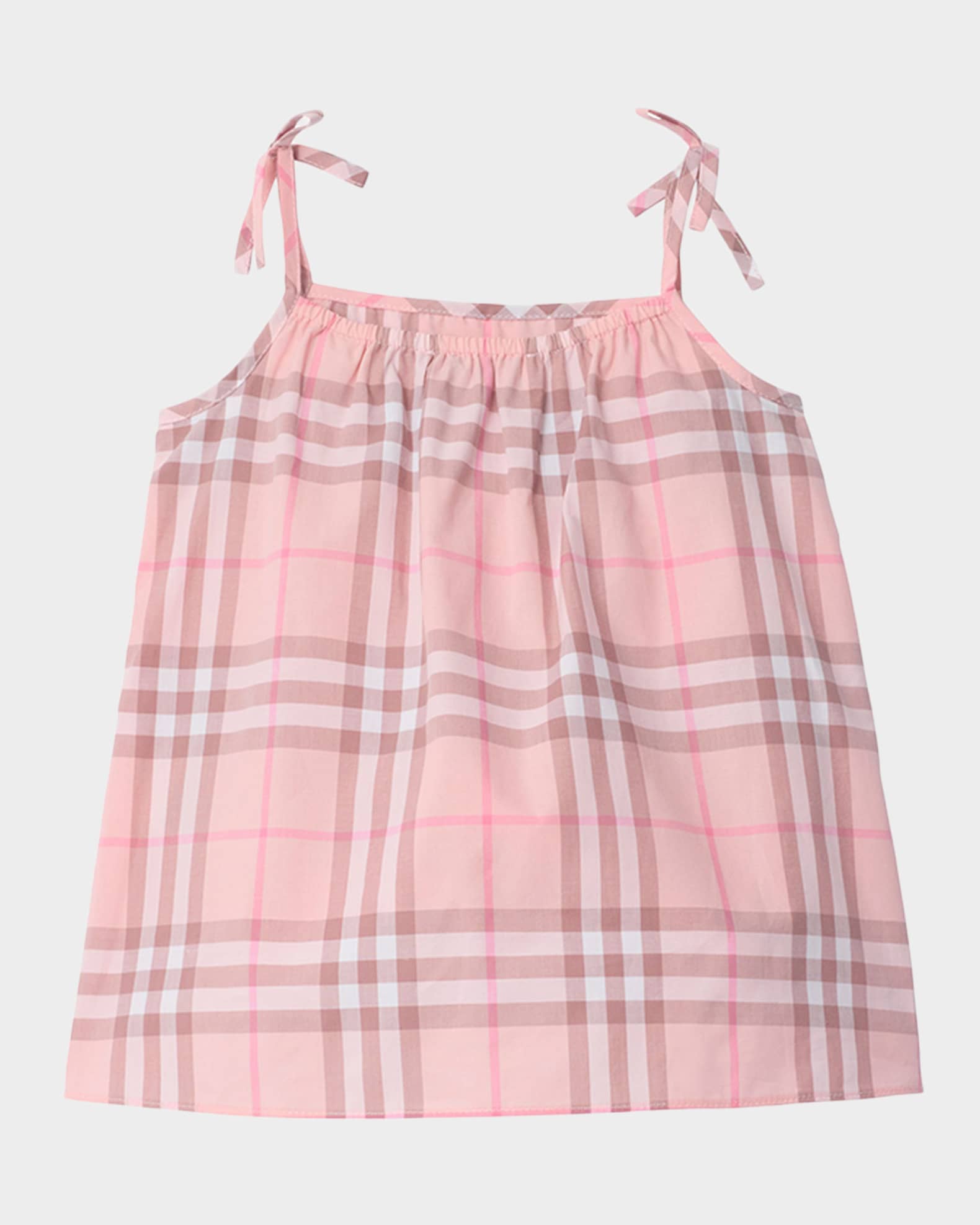 pink burberry dress Burberry Sweetpea Pink Romola Check-Trim Cotton Polo Dress 4-14 Years 8 Years