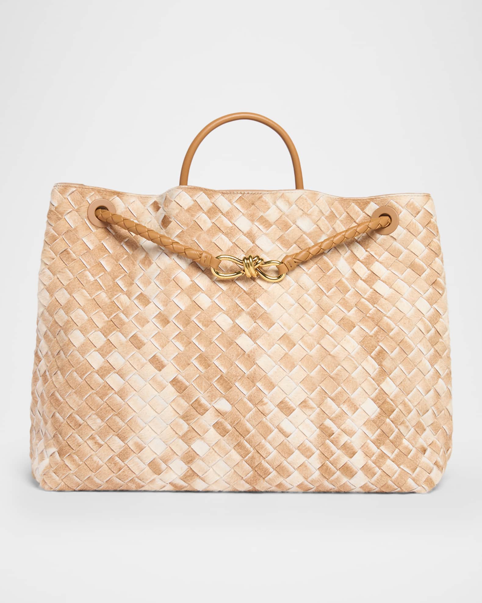 Bottega Veneta Andiamo Large Calf Hair Top-Handle Bag | Neiman Marcus