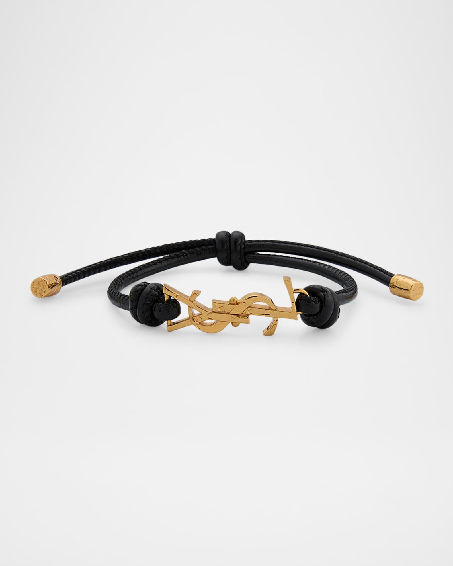 Saint Laurent YSL Leather Cord Bracelet | Neiman Marcus
