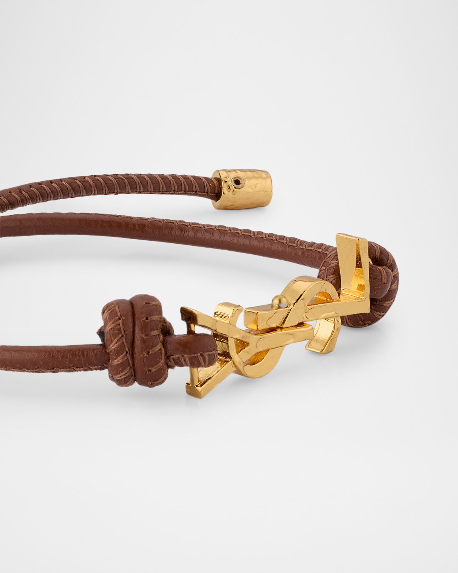 Saint Laurent YSL Leather Cord Bracelet | Neiman Marcus
