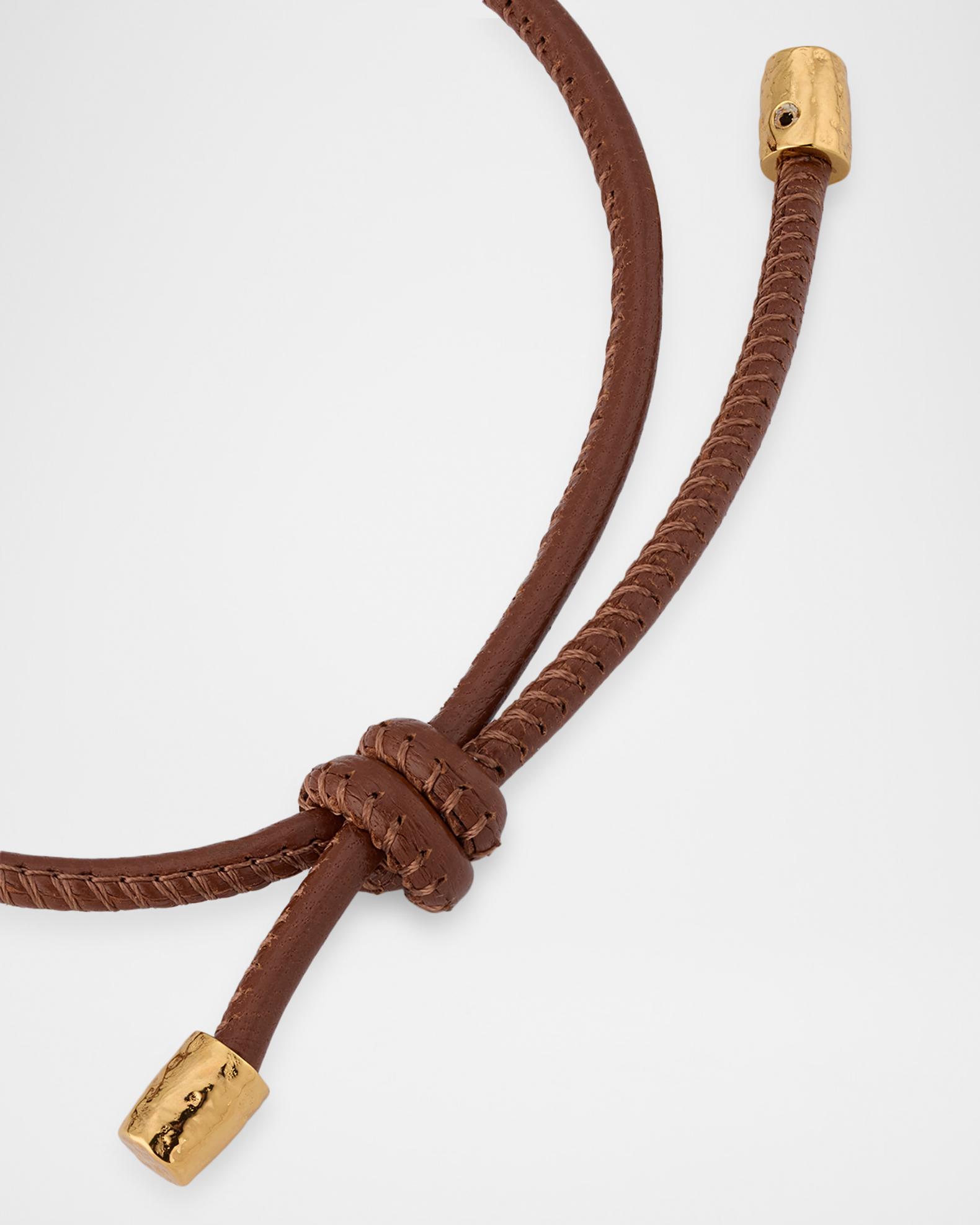 Saint Laurent YSL Leather Cord Bracelet | Neiman Marcus