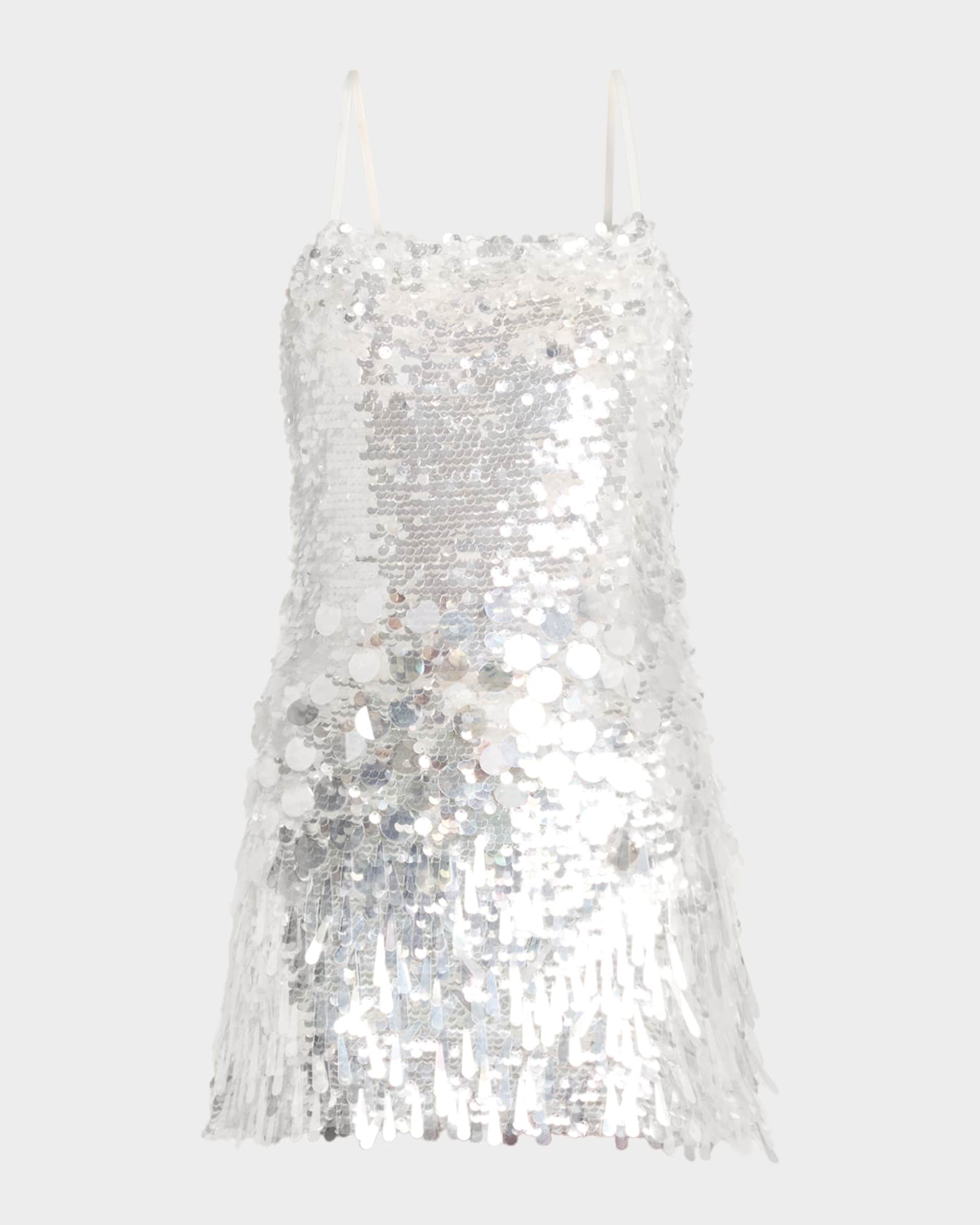 princess polly baby blue dress Embellished A Line Mini Dress in Silver from Oh Polly