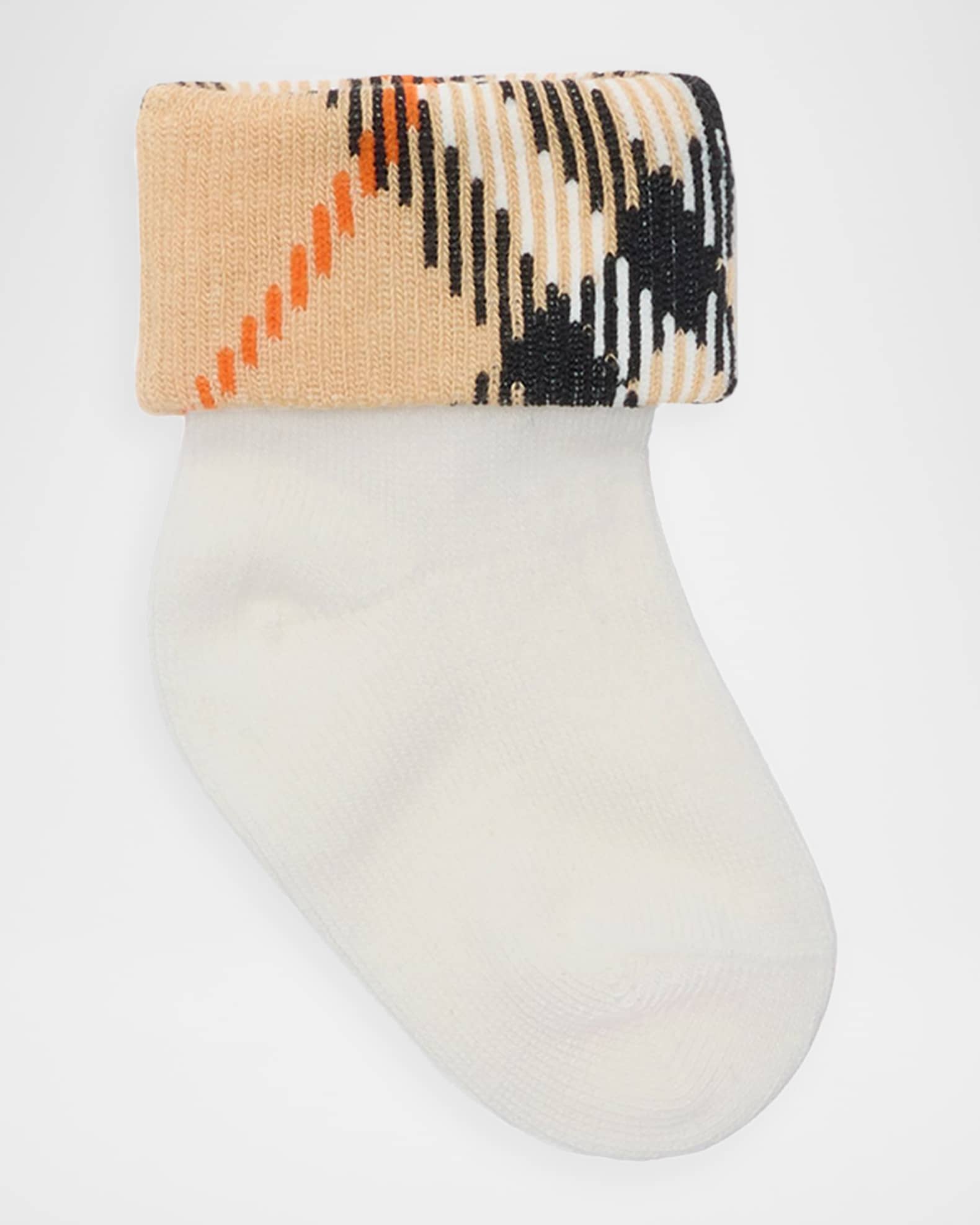 Burberry Kid's Two-Pack Cotton-Blend Socks, Size 1M-18M | Neiman