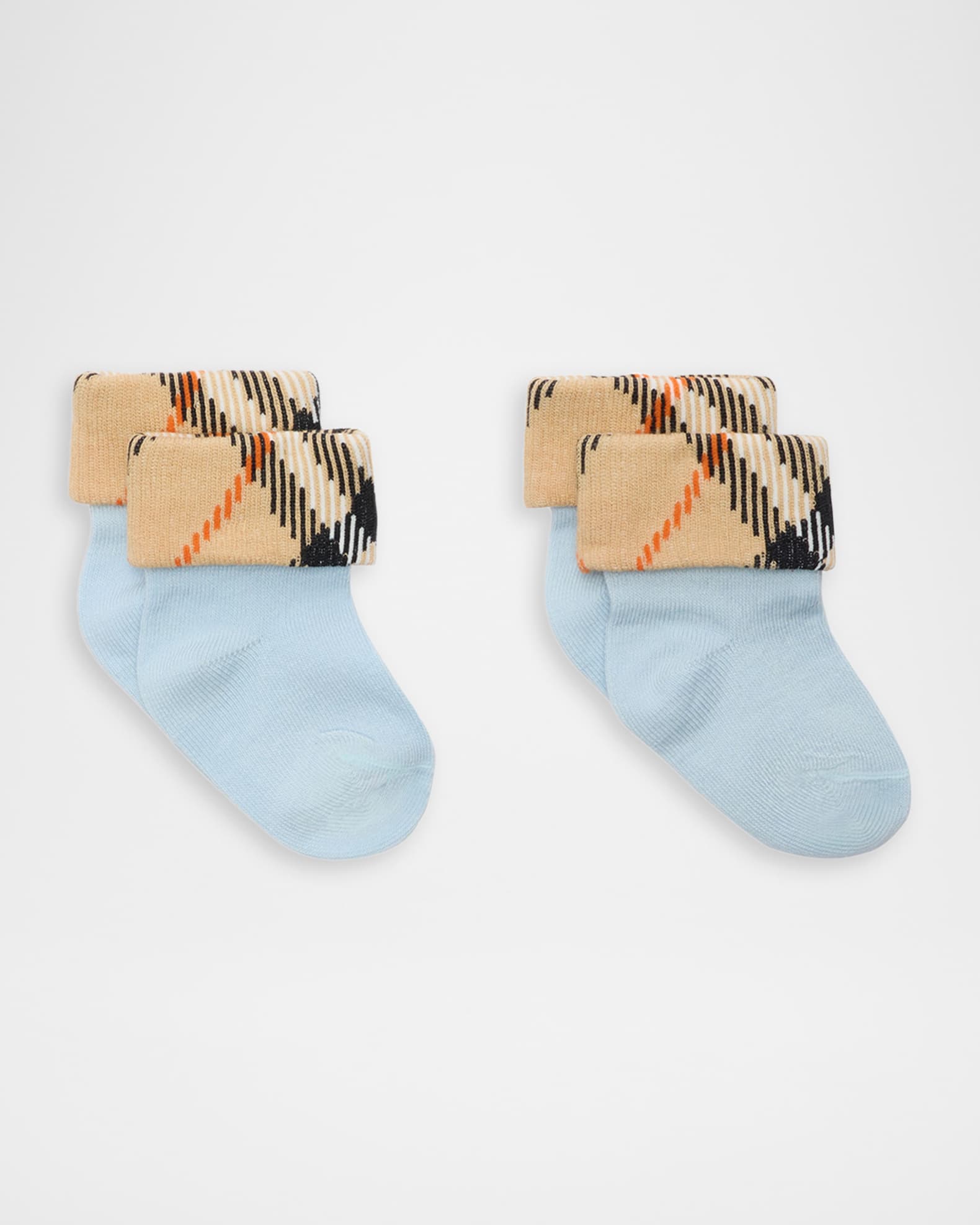Burberry Boy's 2-Pack Cotton-Blend Socks, Size 1M-18M | Neiman Marcus