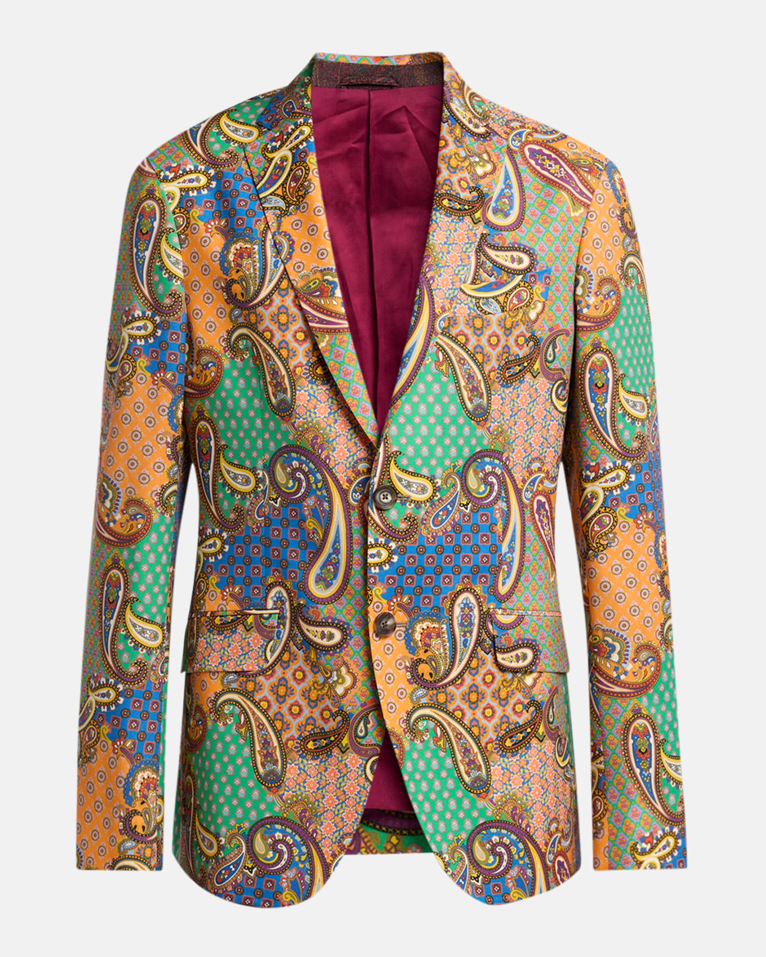 Etro Men's Wool Patchwork Single-Breasted Sport Jacket | Neiman Marcus