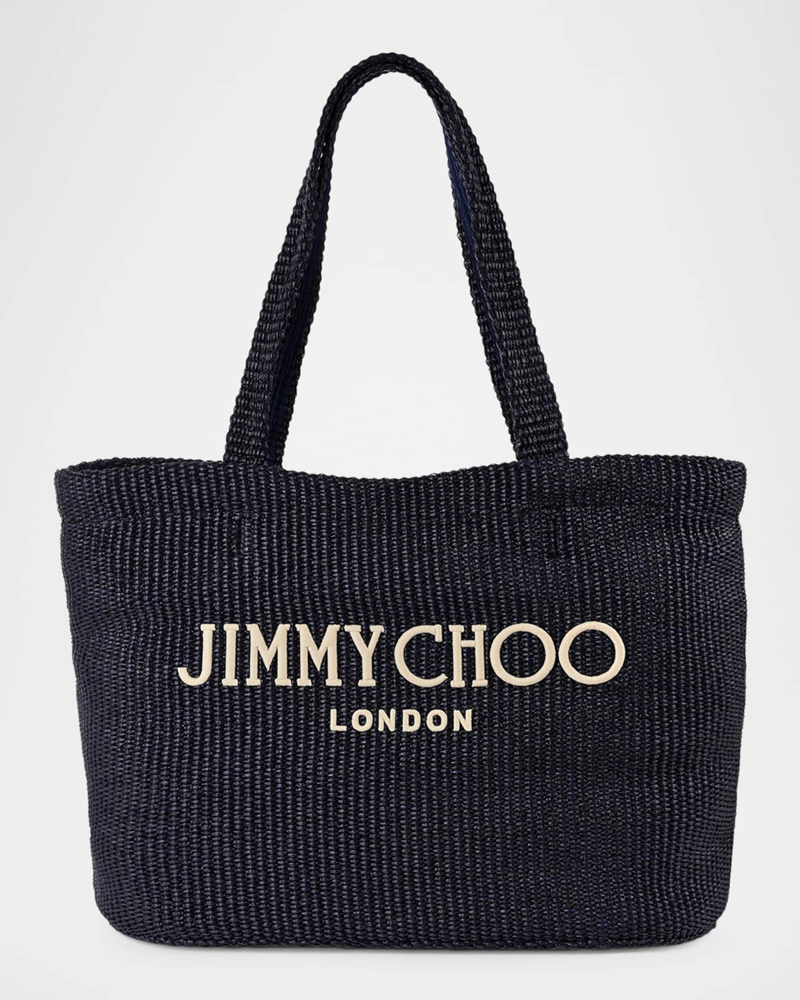 T*4様 jimmy choo トートバッグ ネイビー Jimmy Choo Embroidered Raffia Beach Tote Bag | Neiman Marcus