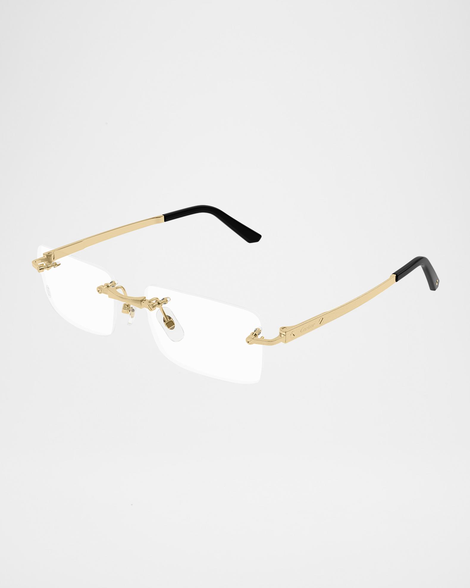 Cartier Men's Titanium Rectangle Optical Frames | Neiman Marcus